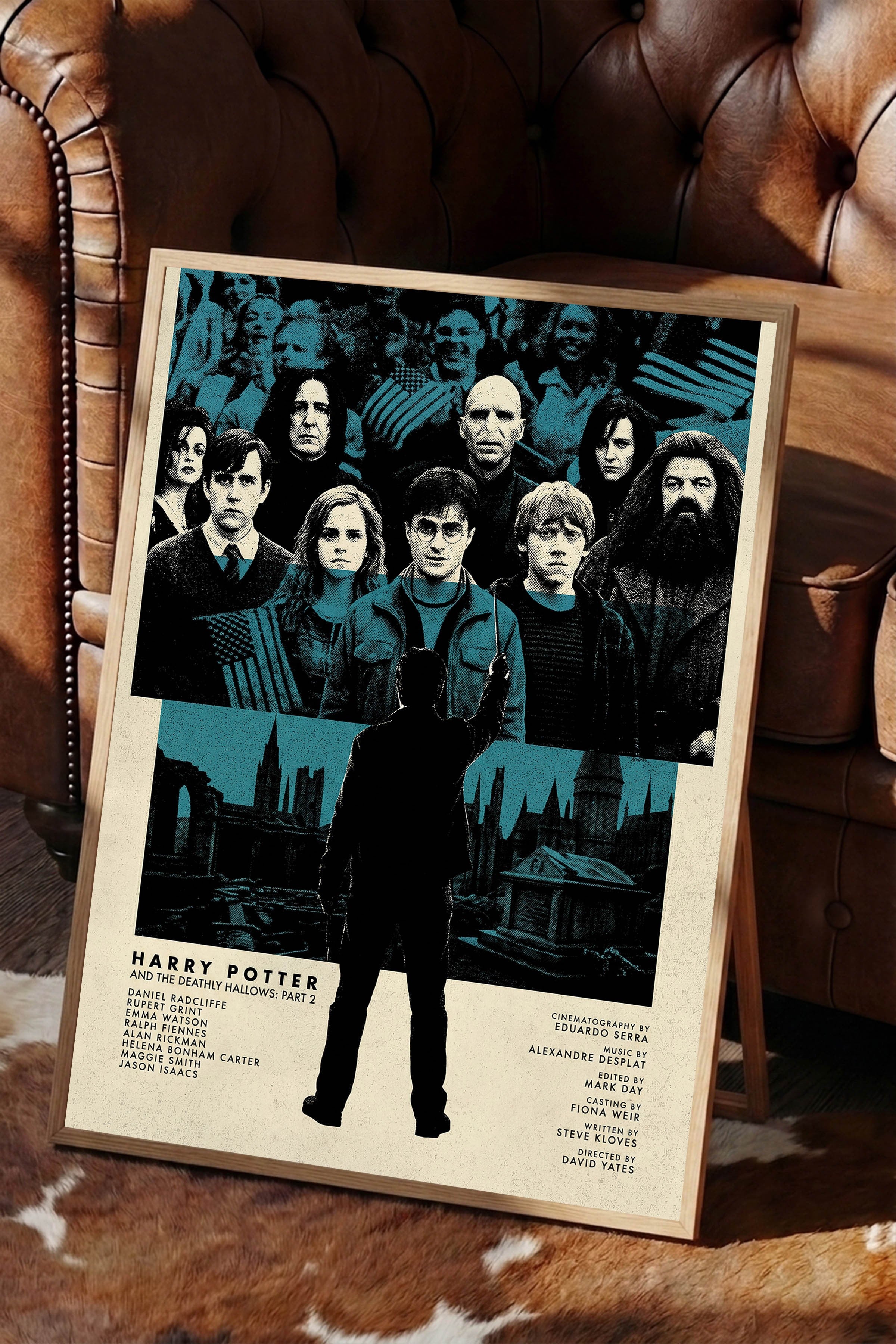 Harry Potter Ahşap Çerçeveli Poster, Sinema ve Dizi Tablo, Film Dizi Afişleri NO:112807