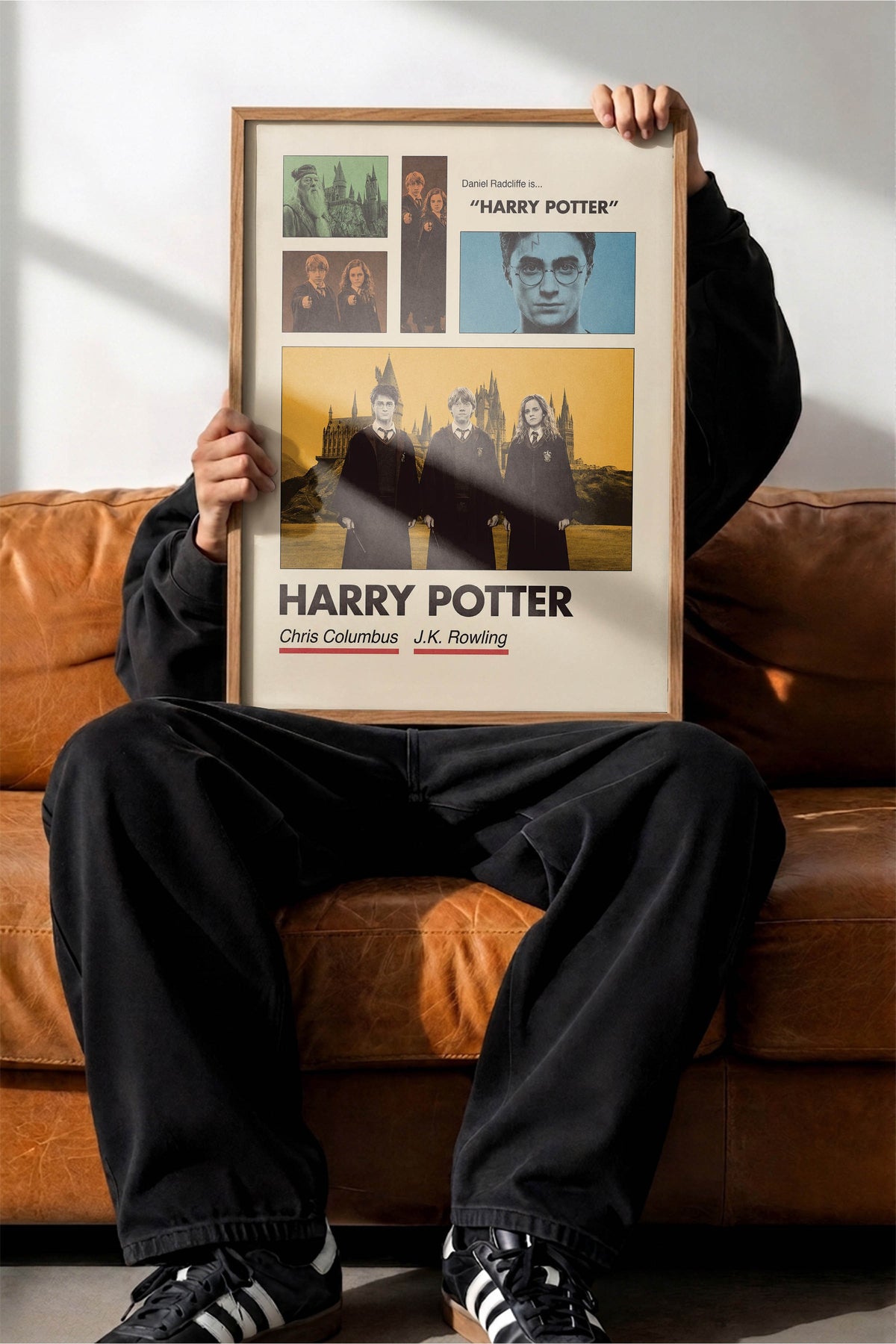 Harry Potter Ahşap Çerçeveli Poster, Sinema ve Dizi Tablo, Film Dizi Afişleri NO:112931