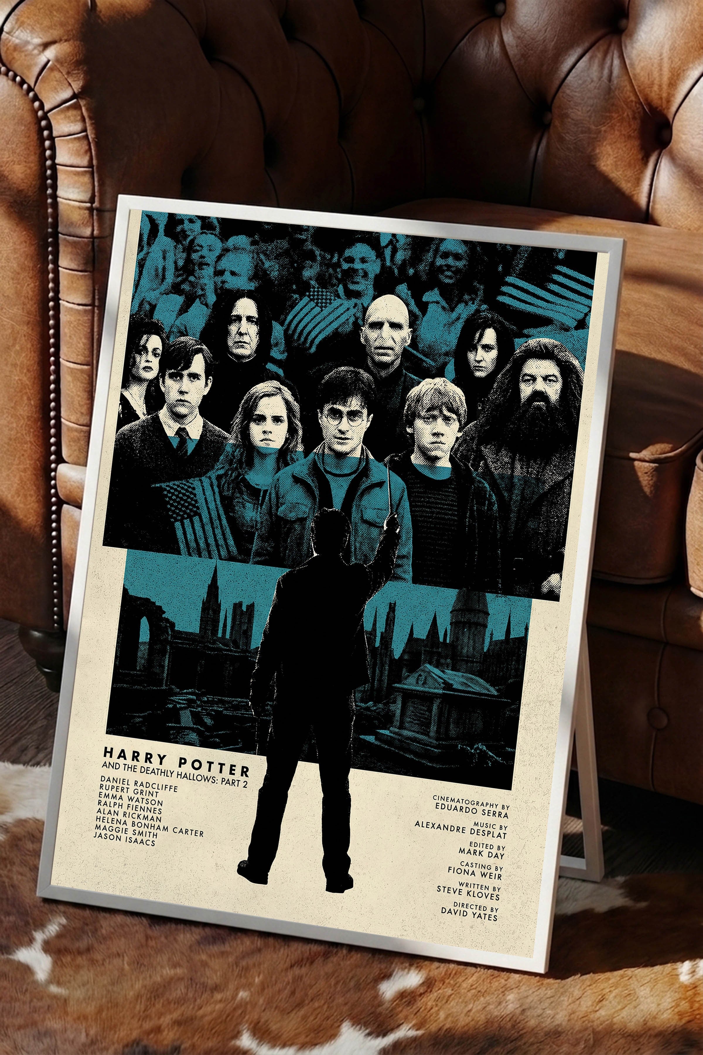 Harry Potter Beyaz Çerçeveli Poster, Sinema ve Dizi Tablo, Film Dizi Afişleri NO:112807