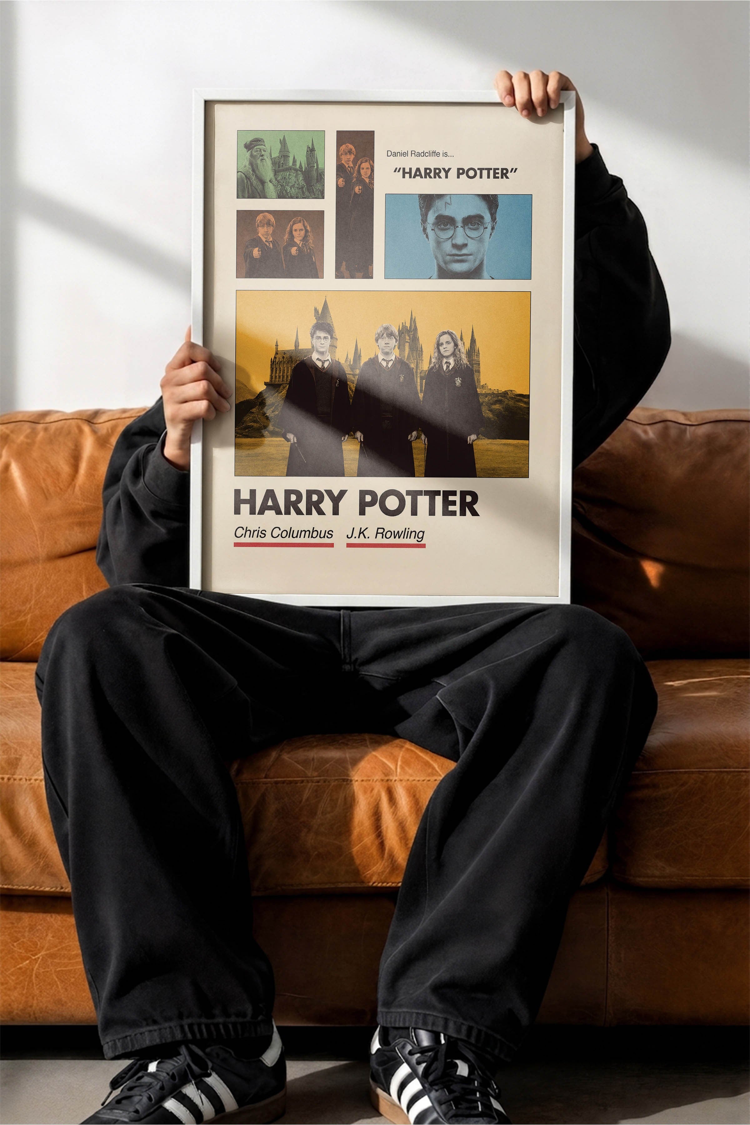 Harry Potter Beyaz Çerçeveli Poster, Sinema ve Dizi Tablo, Film Dizi Afişleri NO:112931
