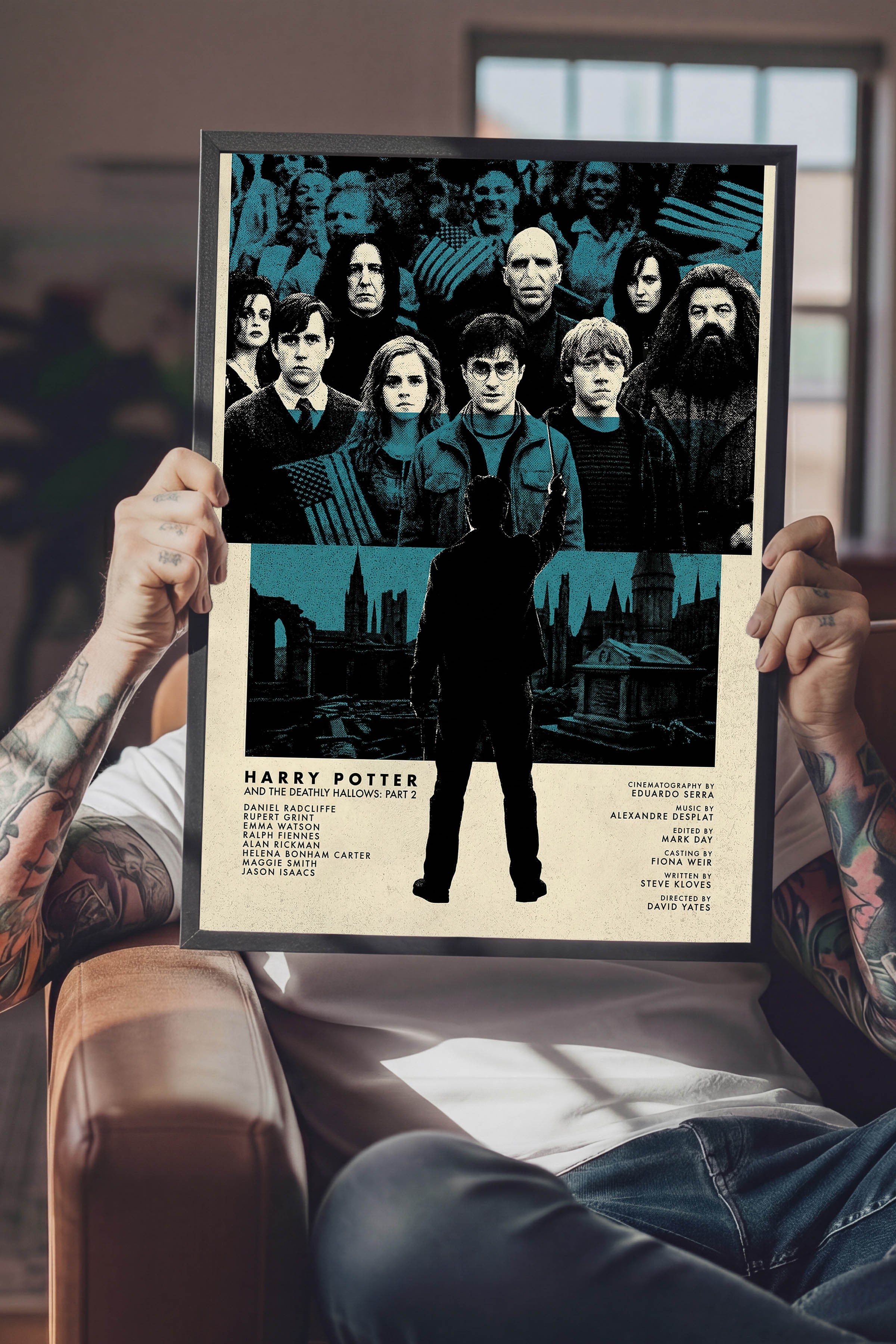 Harry Potter Siyah Çerçeveli Poster, Sinema ve Dizi Tablo, Film Dizi Afişleri NO:112807
