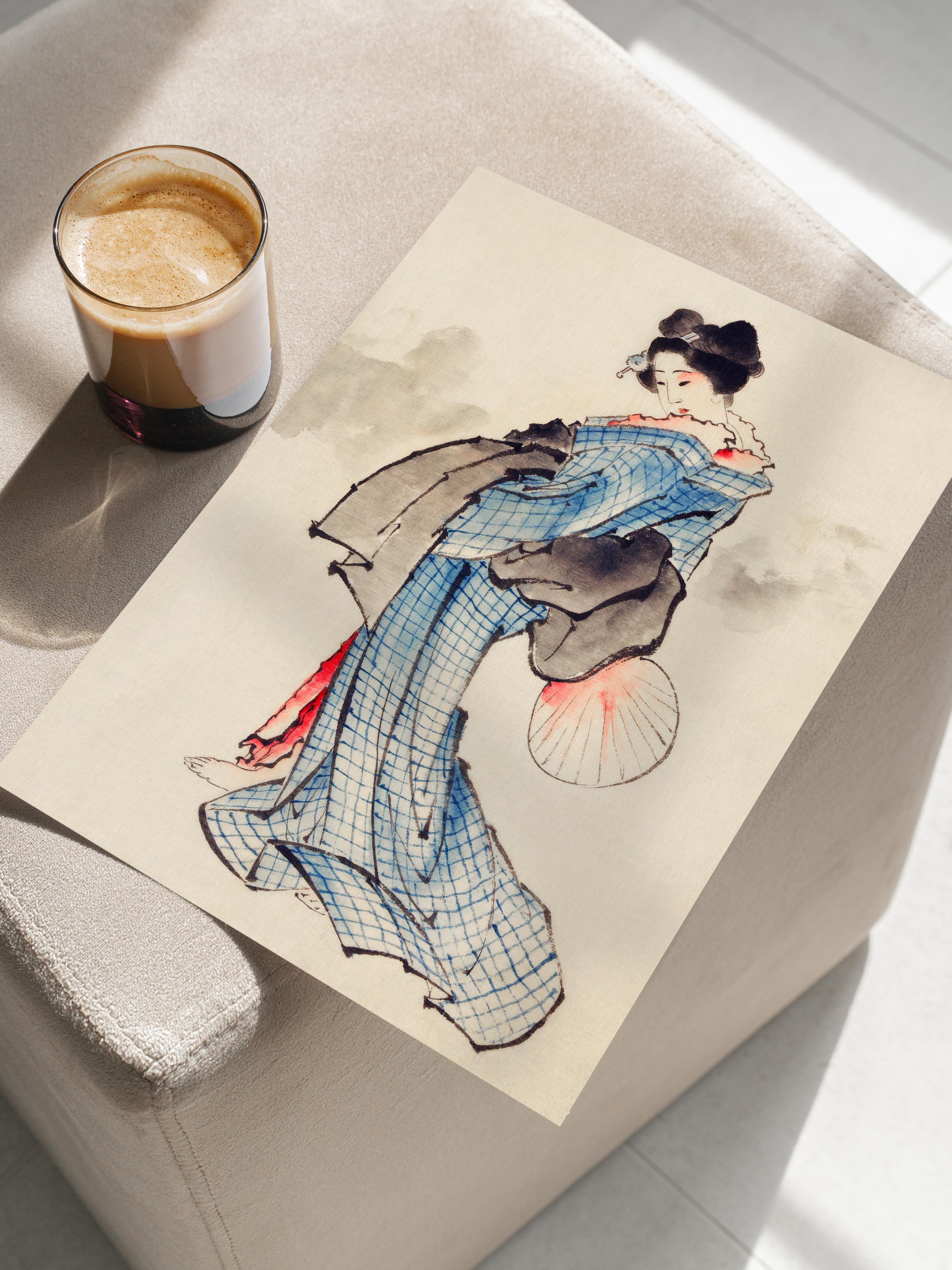 Hokusai Katsushika Poster No:1 Modern Sanat Poster - Sanat Dekor Serisi - Duvar Tablosu, HD Baskı