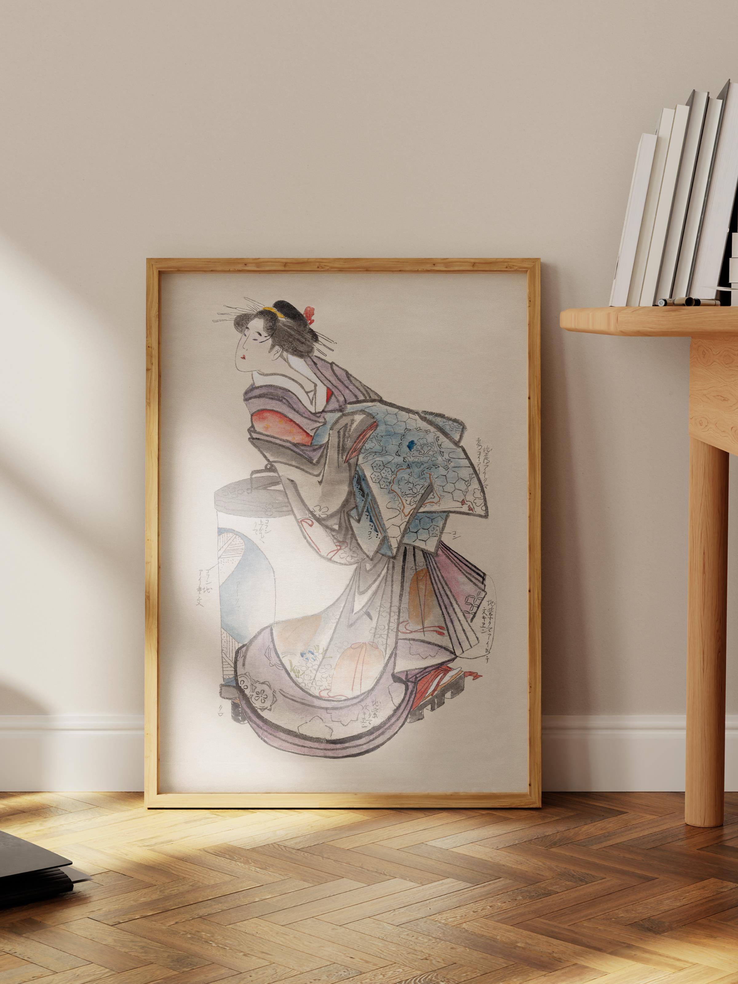 Hokusai Katsushika Poster No:23 Modern Sanat Poster - Sanat Dekor Serisi - Duvar Tablosu, HD Baskı