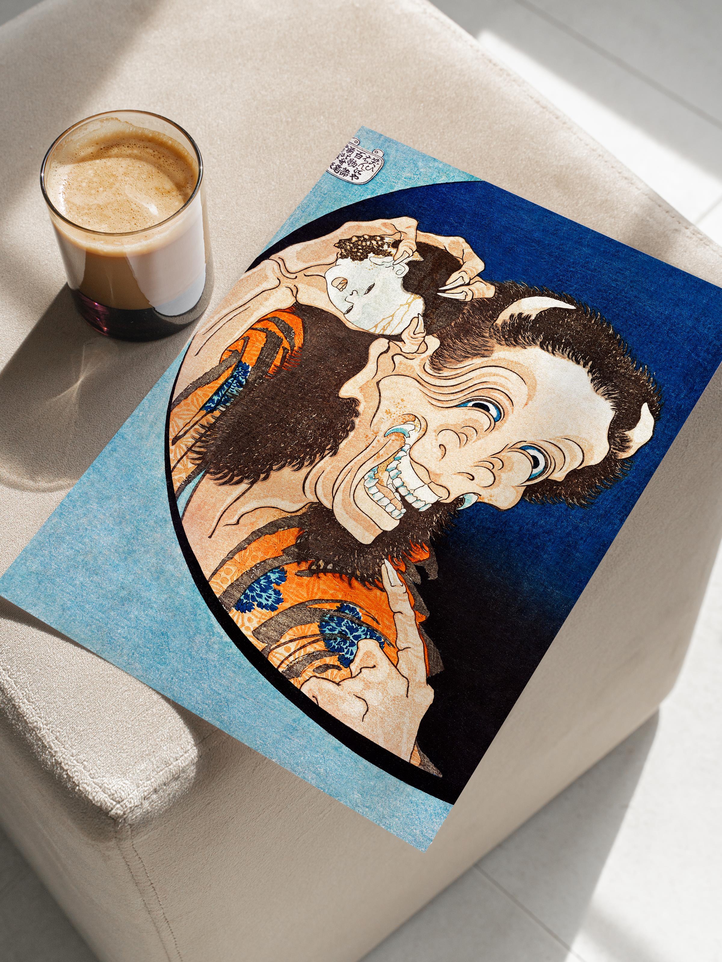 Hokusai Katsushika Poster No:29 Modern Sanat Poster - Sanat Dekor Serisi - Duvar Tablosu, HD Baskı