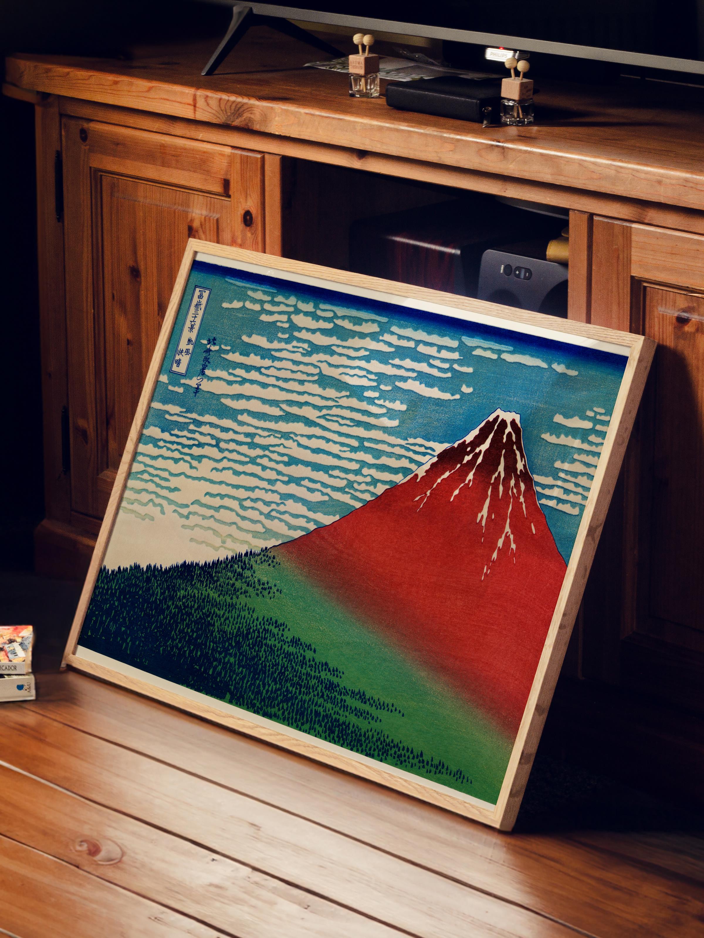 Hokusai Katsushika Poster No:43 Modern Sanat Poster - Sanat Dekor Serisi - Duvar Tablosu, HD Baskı