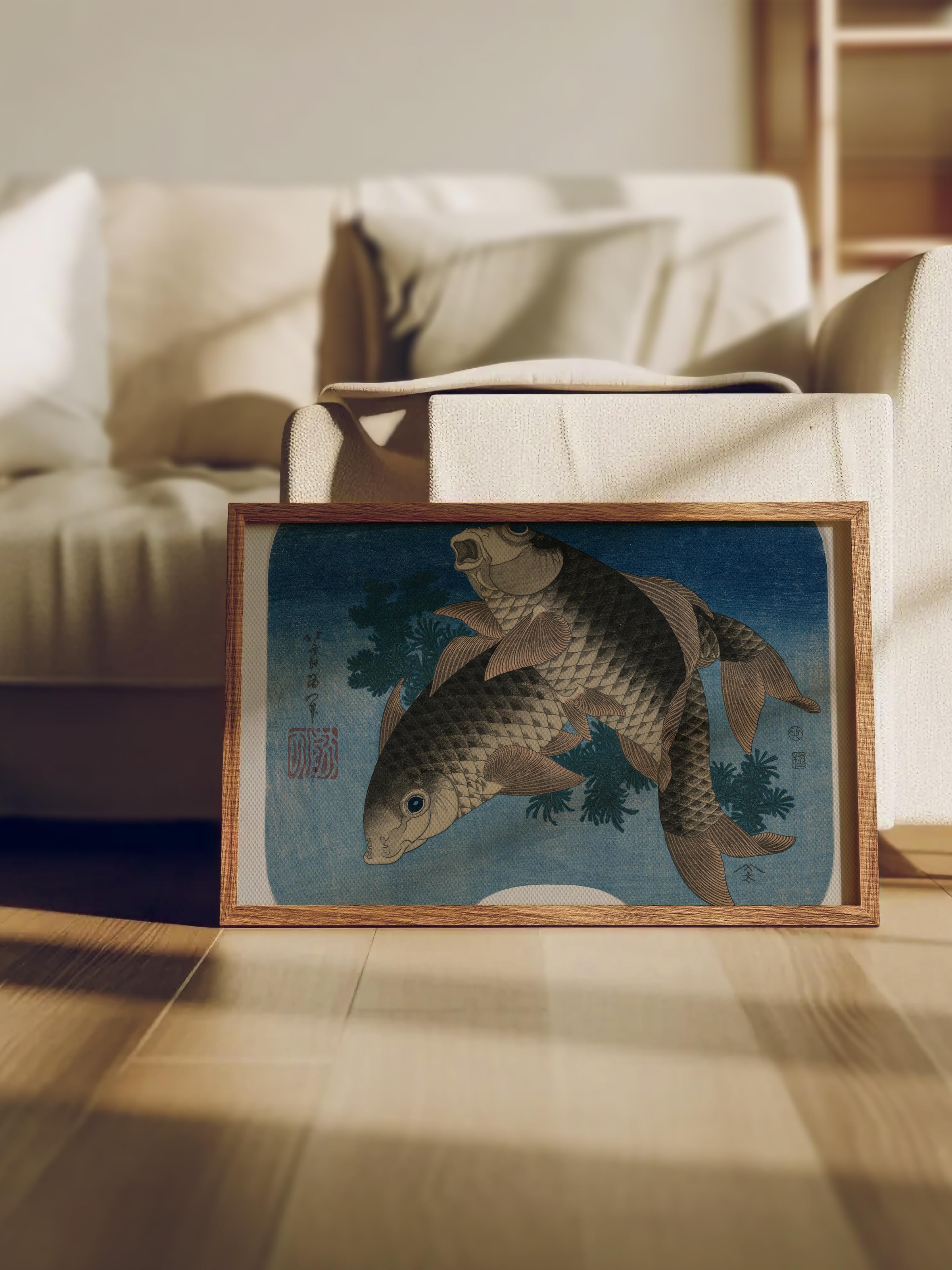Hokusai Katsushika Poster No:48 Modern Sanat Poster - Sanat Dekor Serisi - Duvar Tablosu, HD Baskı