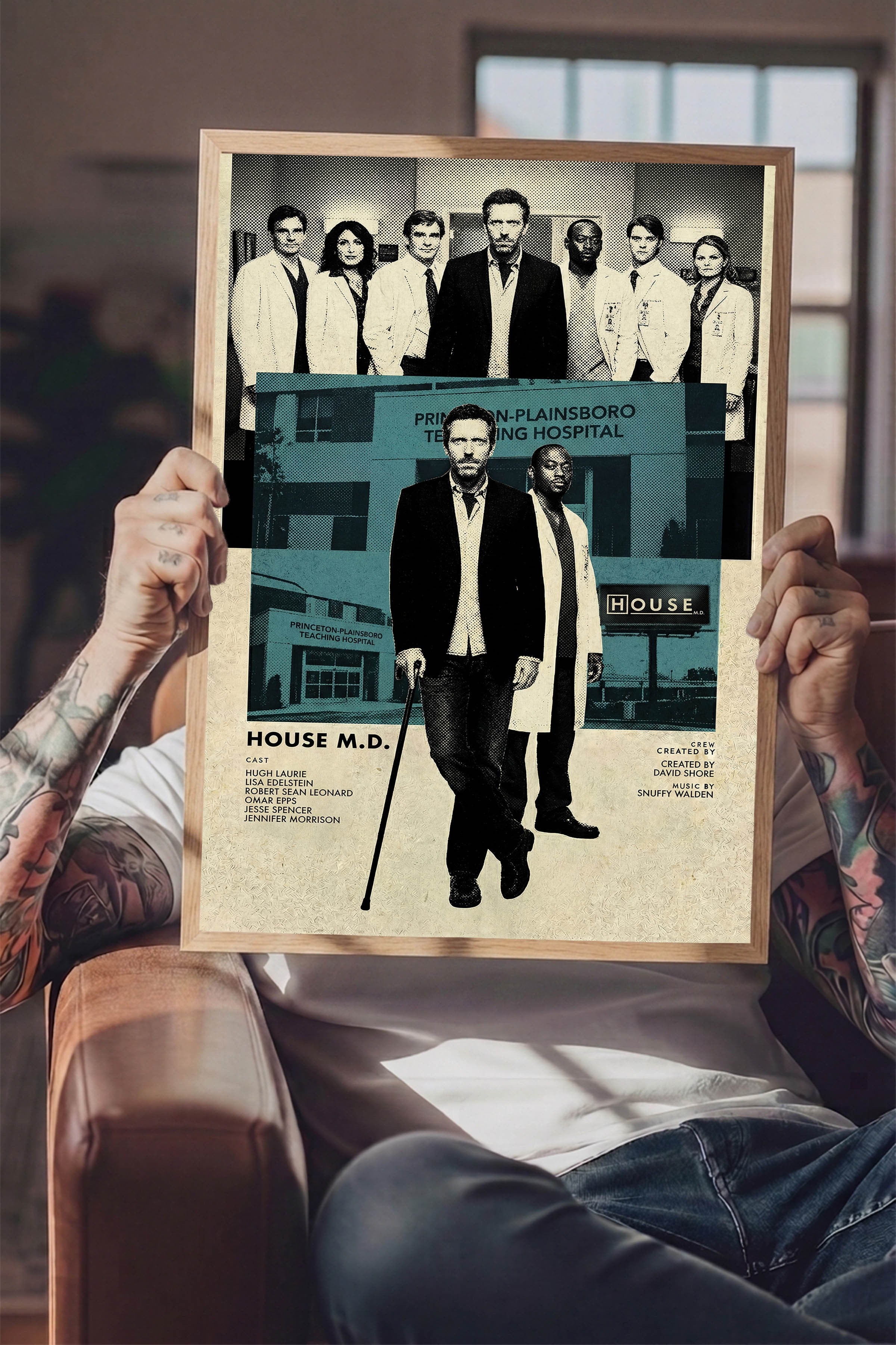 House Ahşap Çerçeveli Poster, Sinema ve Dizi Tablo, Film Dizi Afişleri NO:112775