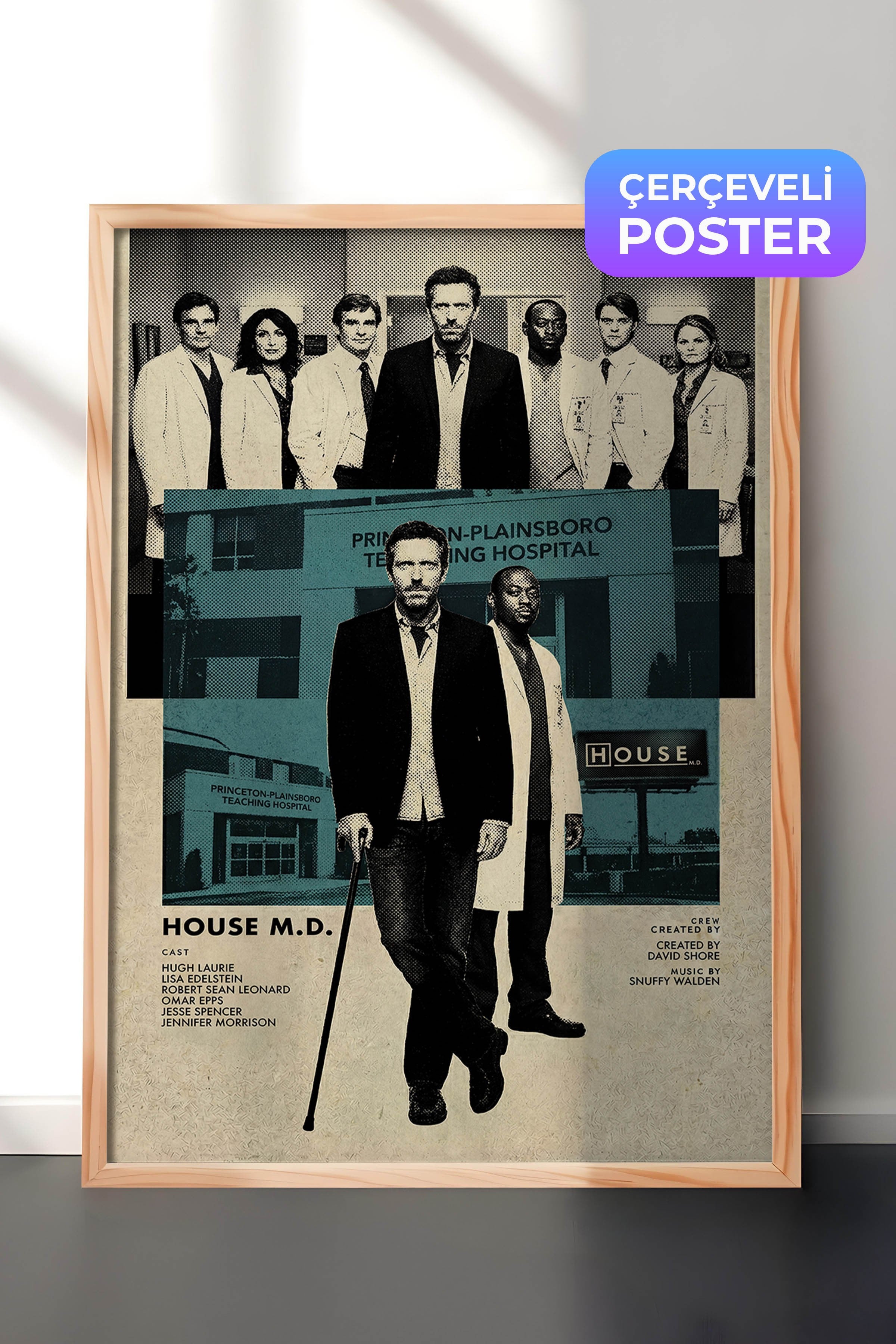 House Ahşap Çerçeveli Poster, Sinema ve Dizi Tablo, Film Dizi Afişleri NO:112775