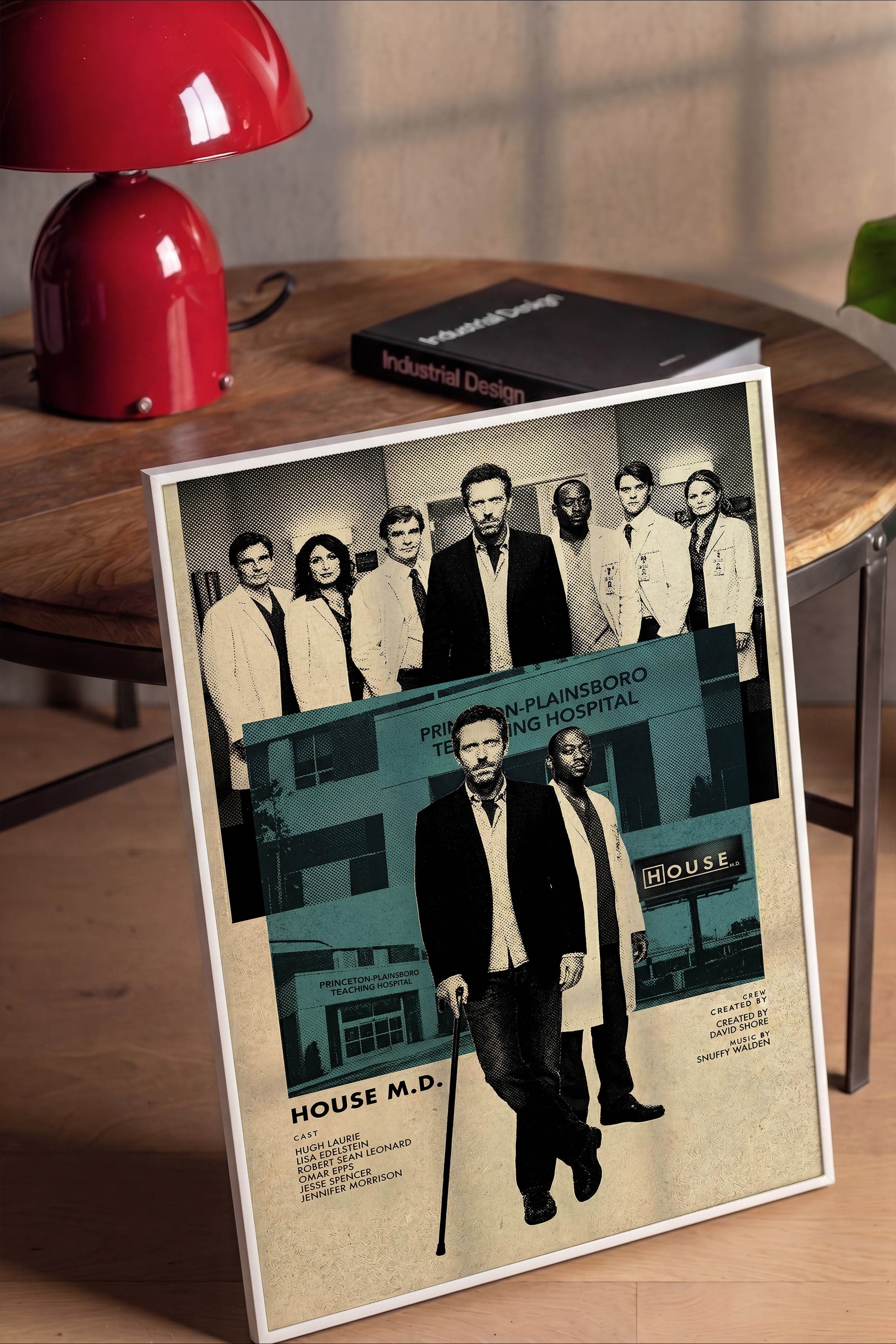 House Beyaz Çerçeveli Poster, Sinema ve Dizi Tablo, Film Dizi Afişleri NO:112775