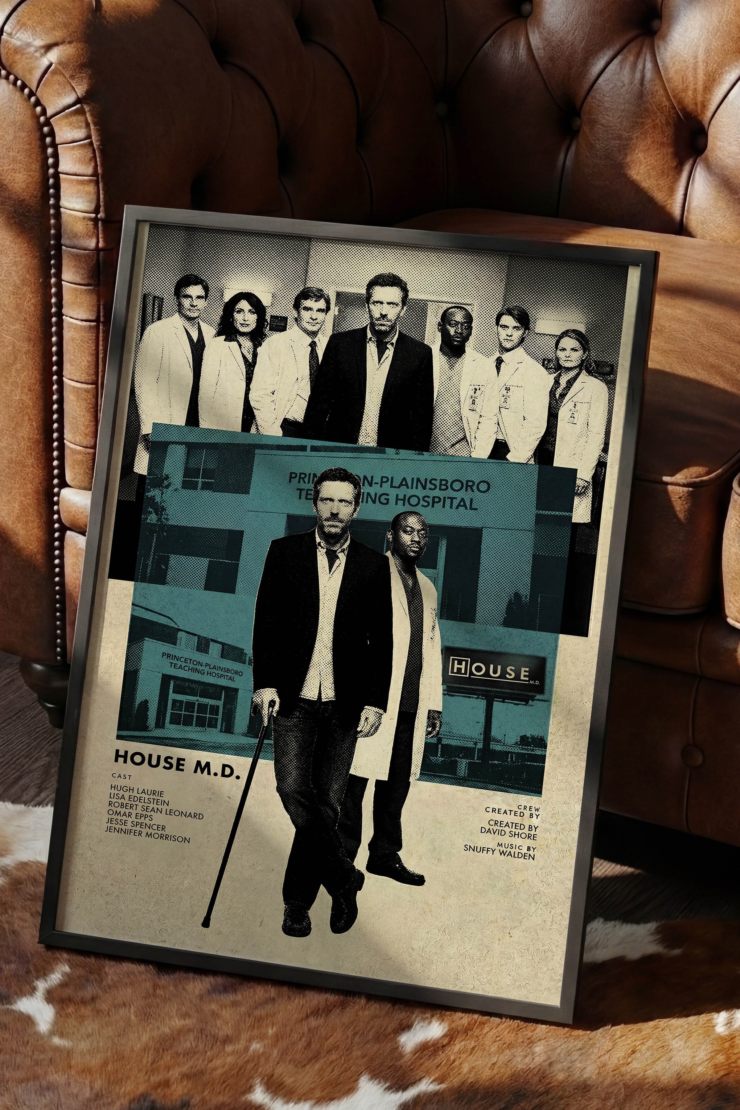 House Siyah Çerçeveli Poster, Sinema ve Dizi Tablo, Film Dizi Afişleri NO:112775