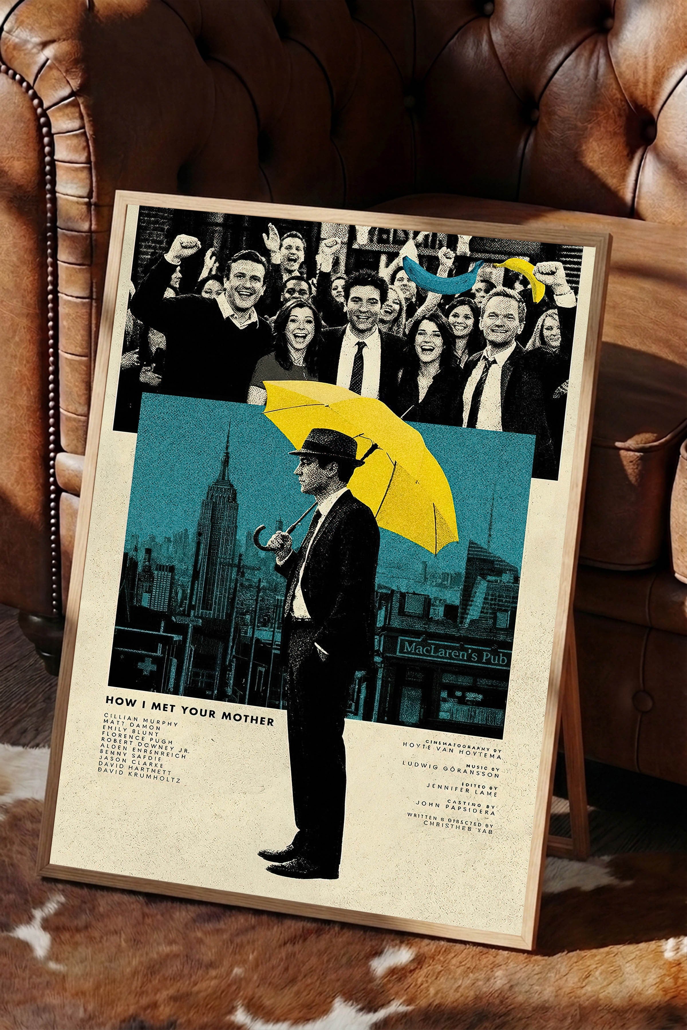 How I Met Your Mother Ahşap Çerçeveli Poster, Sinema ve Dizi Tablo, Film Dizi Afişleri NO:112772