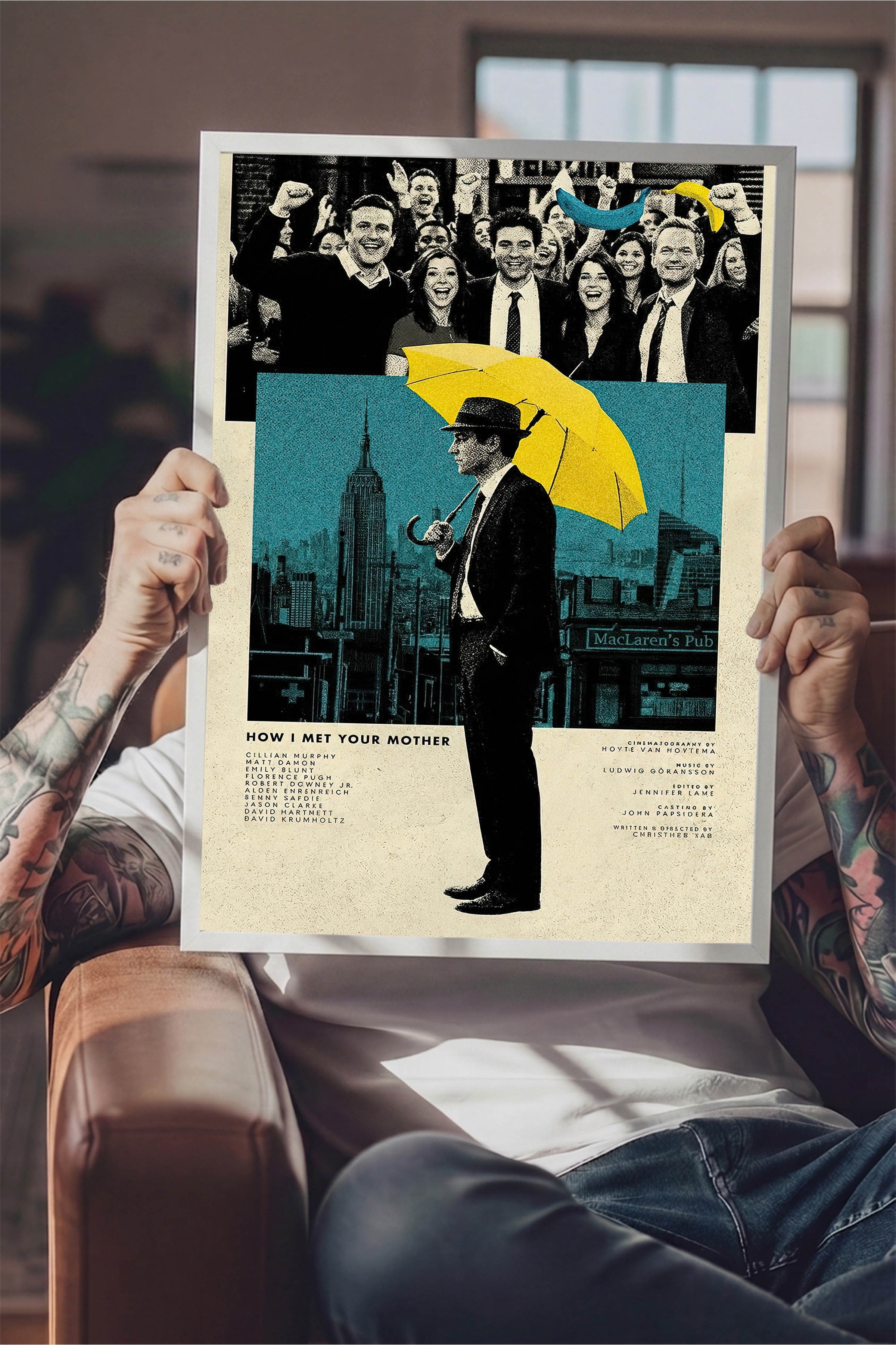 How I Met Your Mother Beyaz Çerçeveli Poster, Sinema ve Dizi Tablo, Film Dizi Afişleri NO:112772