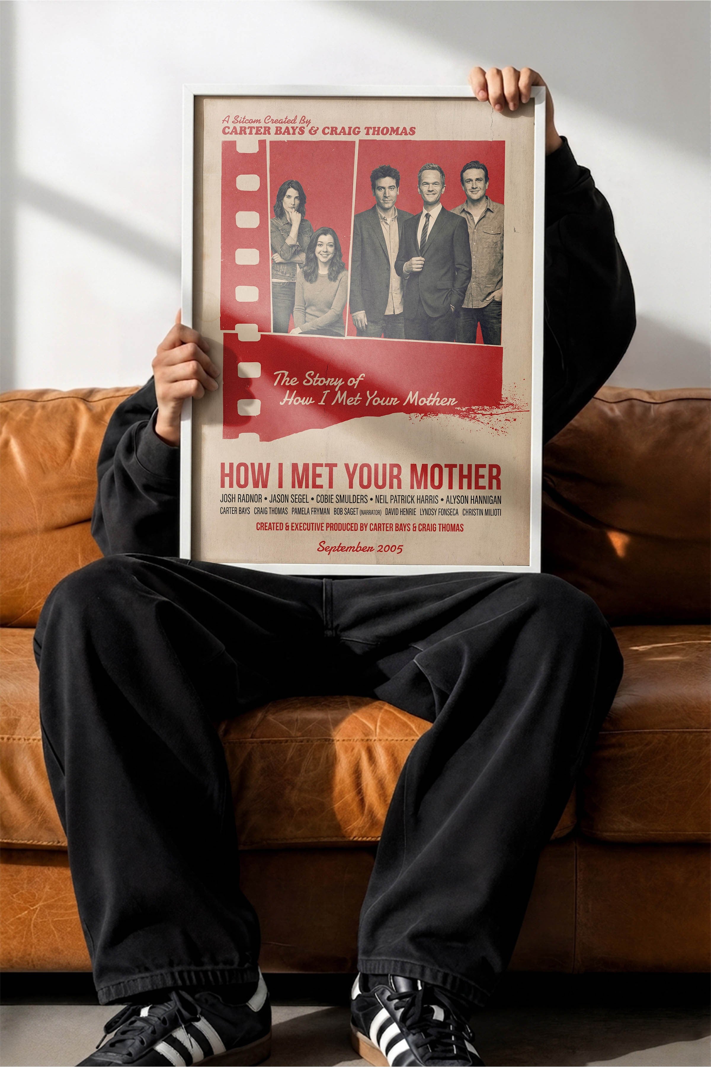 How I Met Your Mother Beyaz Çerçeveli Poster, Sinema ve Dizi Tablo, Film Dizi Afişleri NO:112847