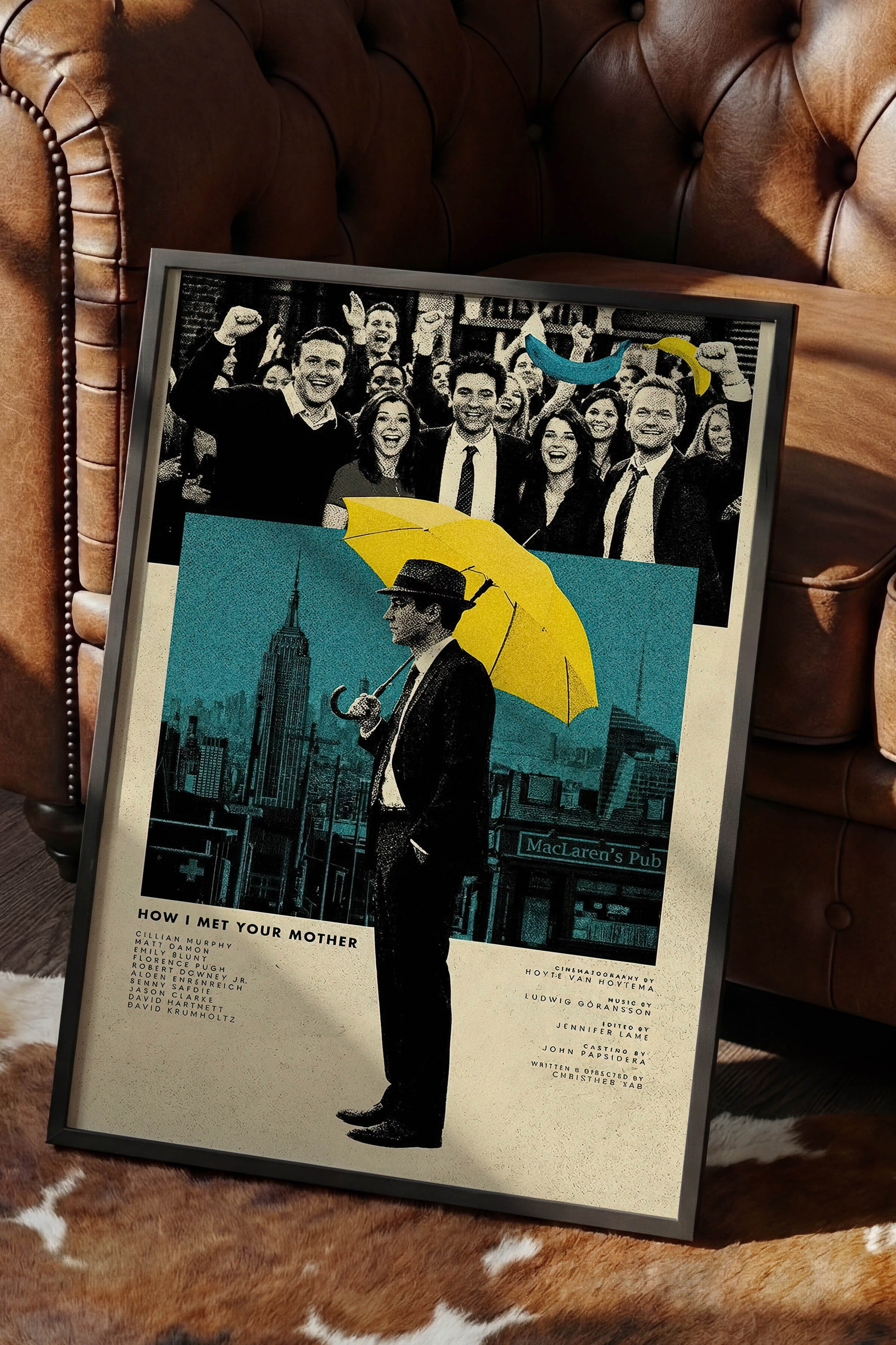 How I Met Your Mother Siyah Çerçeveli Poster, Sinema ve Dizi Tablo, Film Dizi Afişleri NO:112772