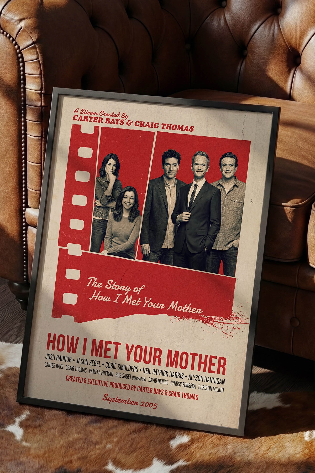 Farklı Tonlarda HOW I MET YOUR MOTHER Poster – Siyah Çerçeveli Tablo
