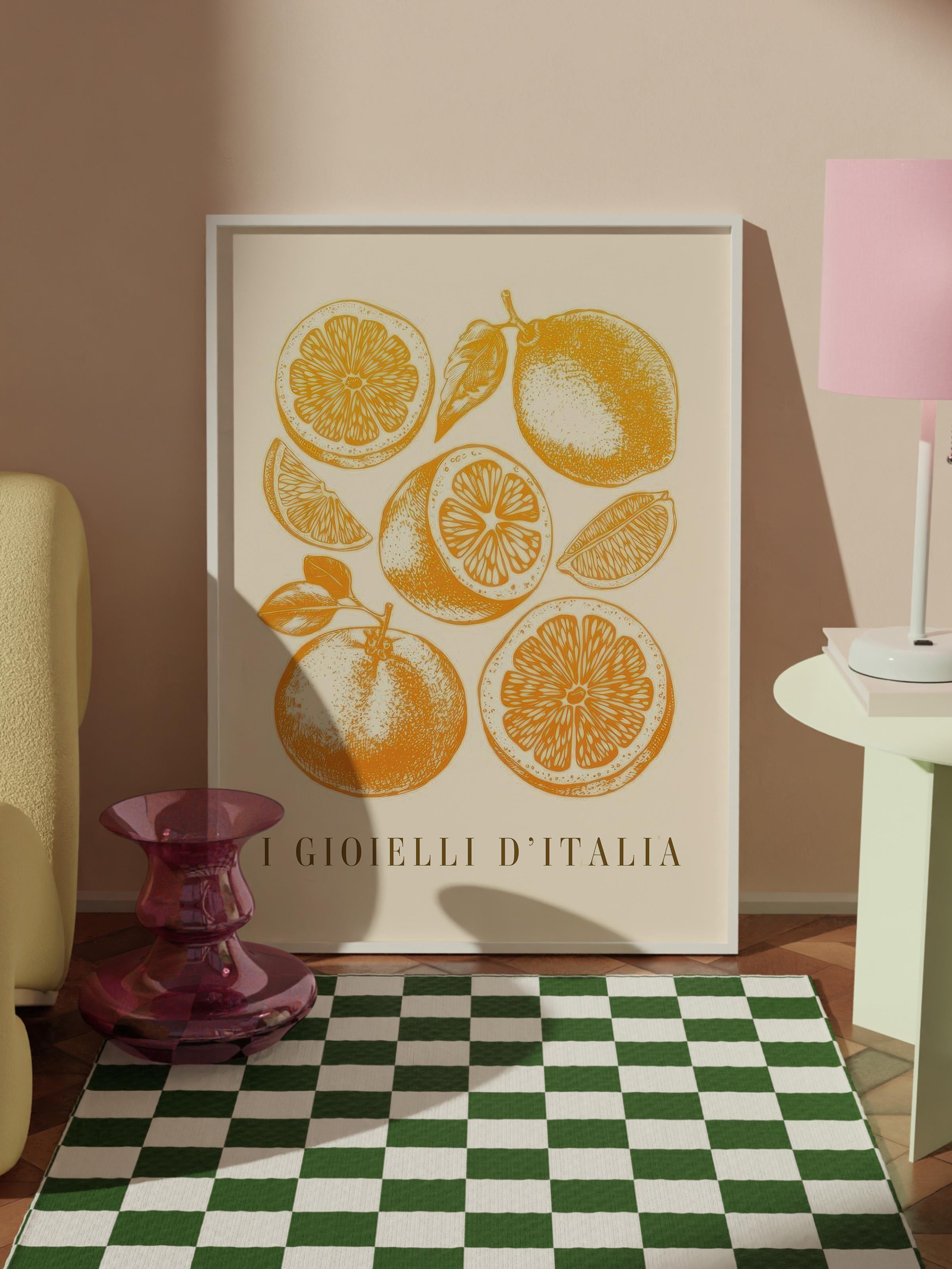 I Gioielli D'Italia Çerçeveli Tablo, Beyaz Çerçeve ve Poster, Duvar Tablosu Comfort Serisi NO:108566