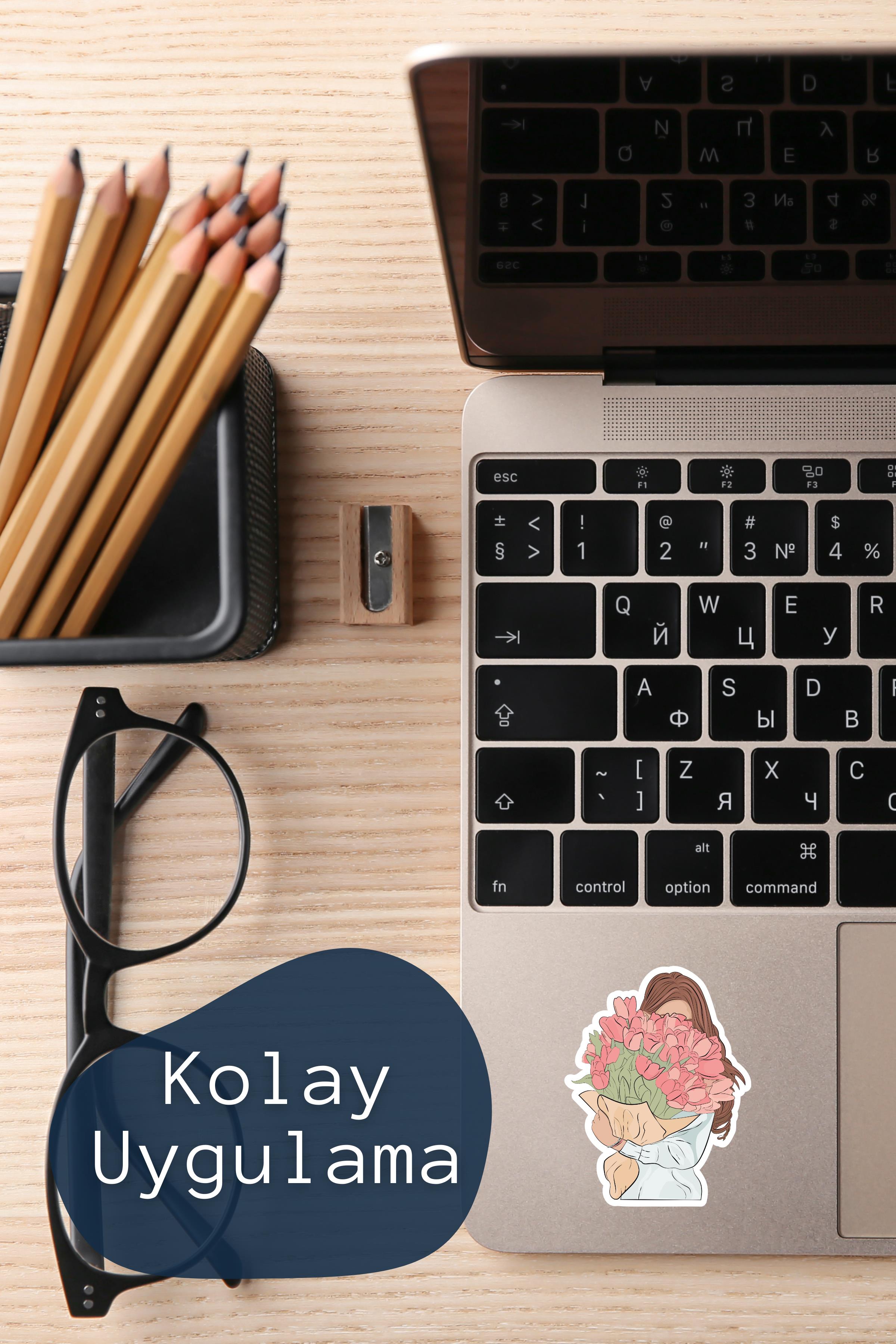 İlkbahar Temalı Sticker ve Etiket Seti - Orta Boy - Su Geçirmez, Kalın Yapışkanlı Sticker Seti