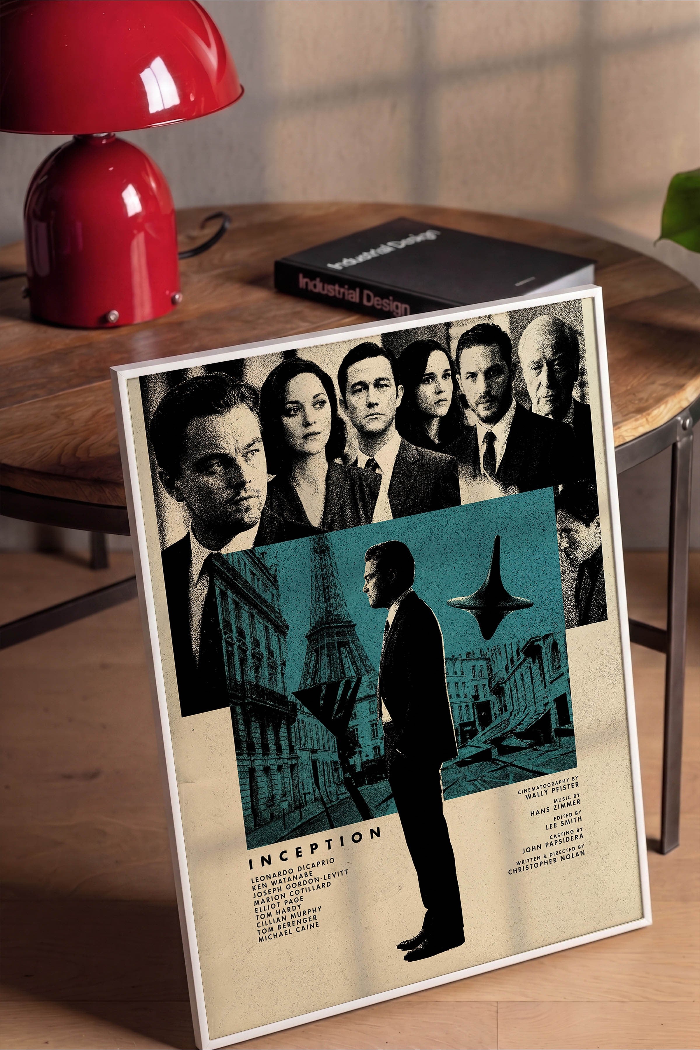 Inception Beyaz Çerçeveli Poster, Sinema ve Dizi Tablo, Film Dizi Afişleri NO:112805