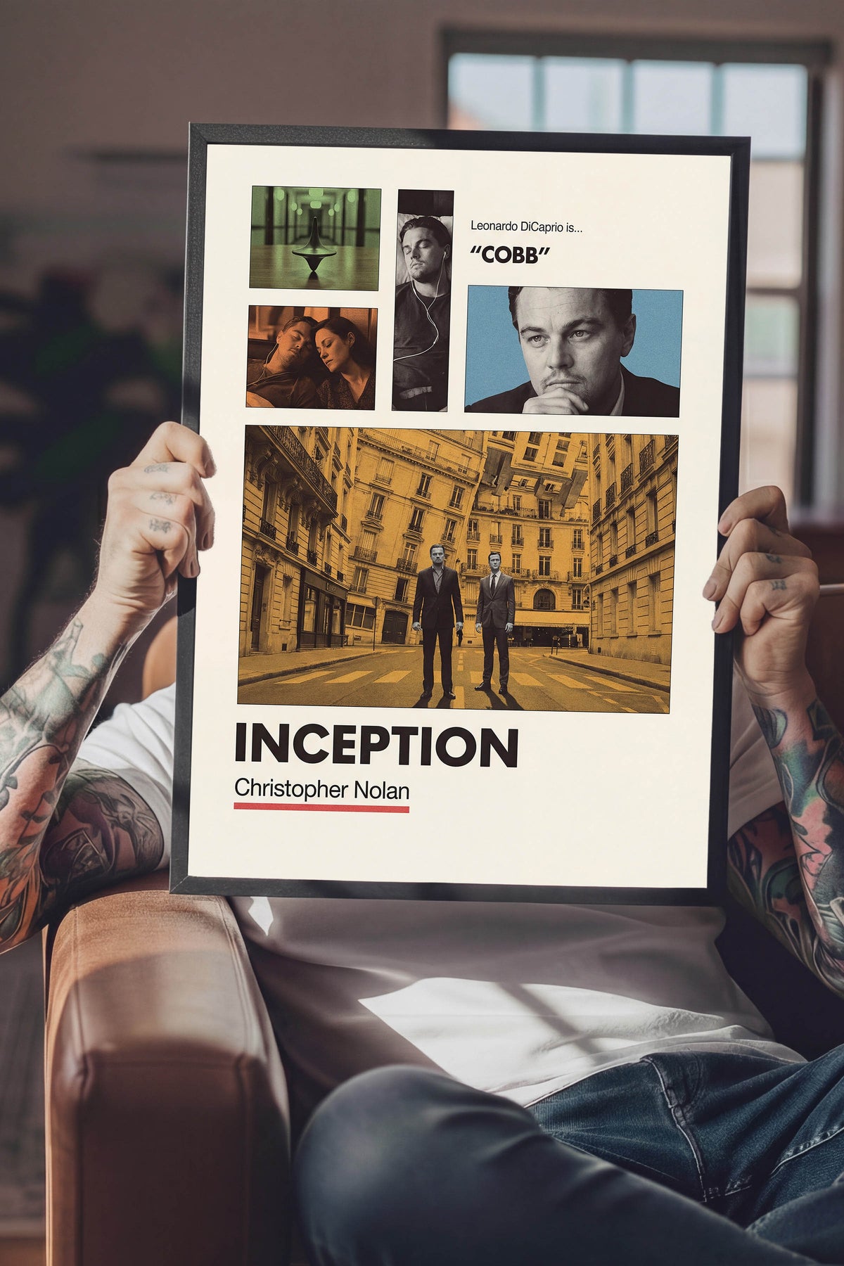 Inception Siyah Çerçeveli Poster, Sinema ve Dizi Tablo, Film Dizi Afişleri NO:112934