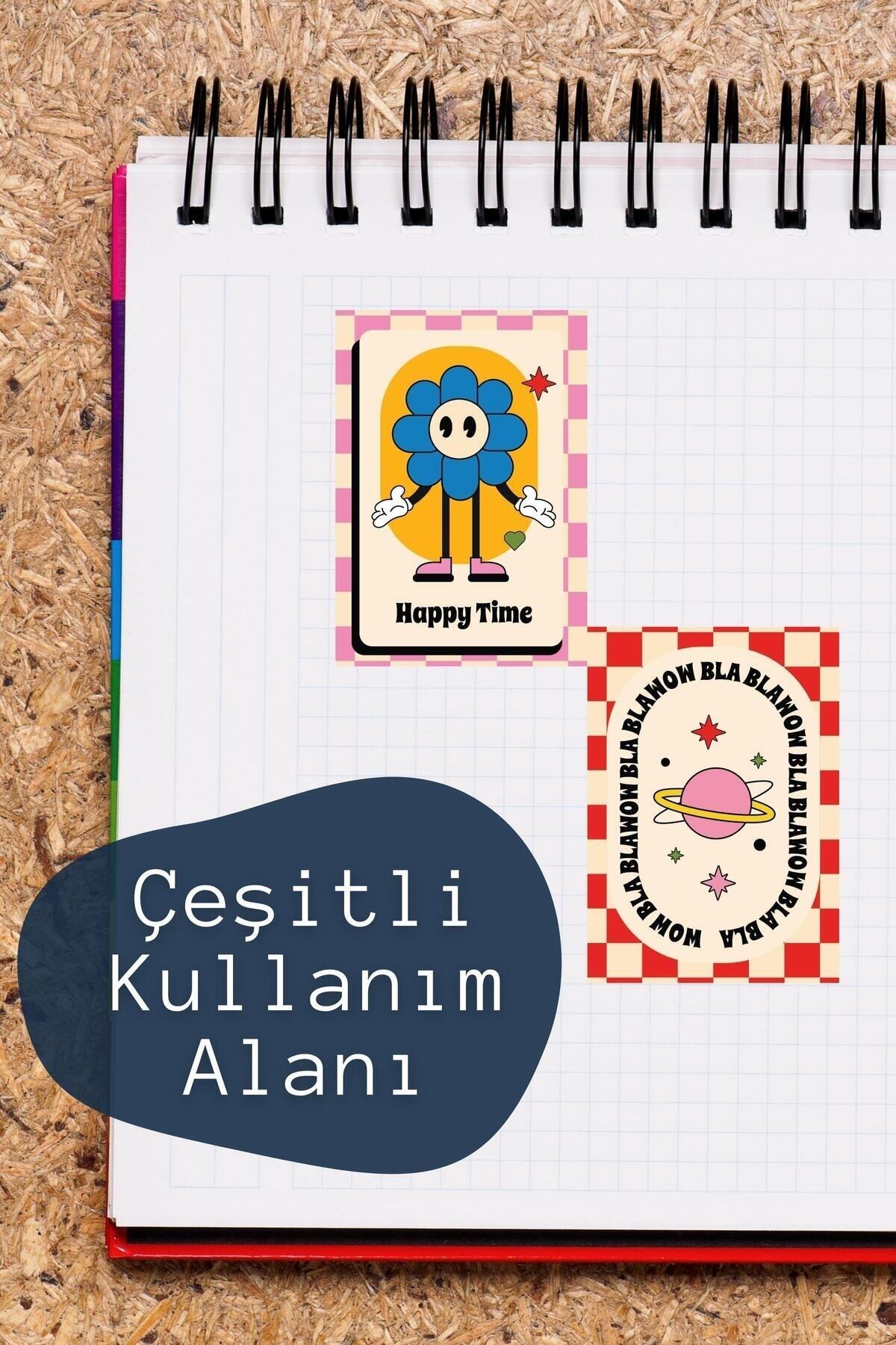 Indie Temalı Sticker Seti - 4 Adet Etiket Seti- Telefon, Tablet, Defter Laptop Uyumlu Etiket
