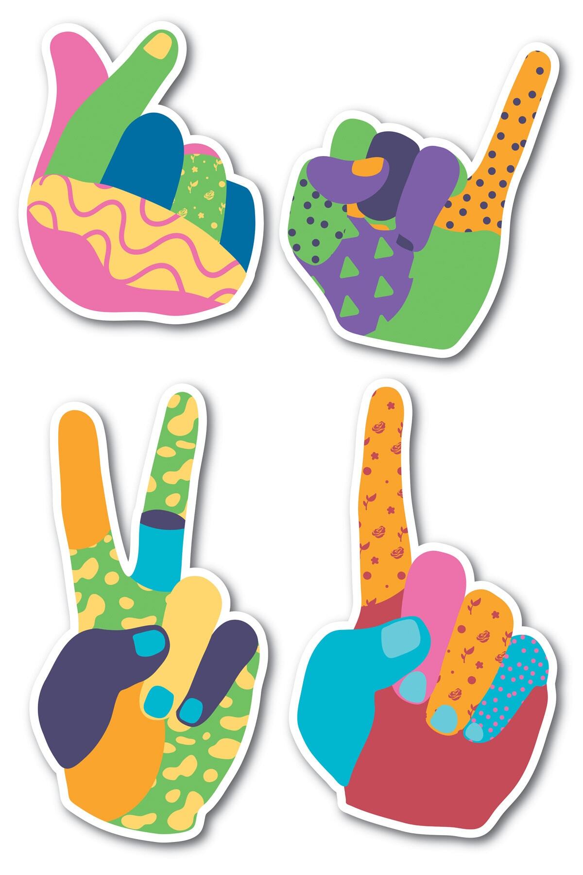 Indie Temalı Sticker Seti - 4 Adet Etiket Seti- Telefon, Tablet, Defter Laptop Uyumlu Etiket