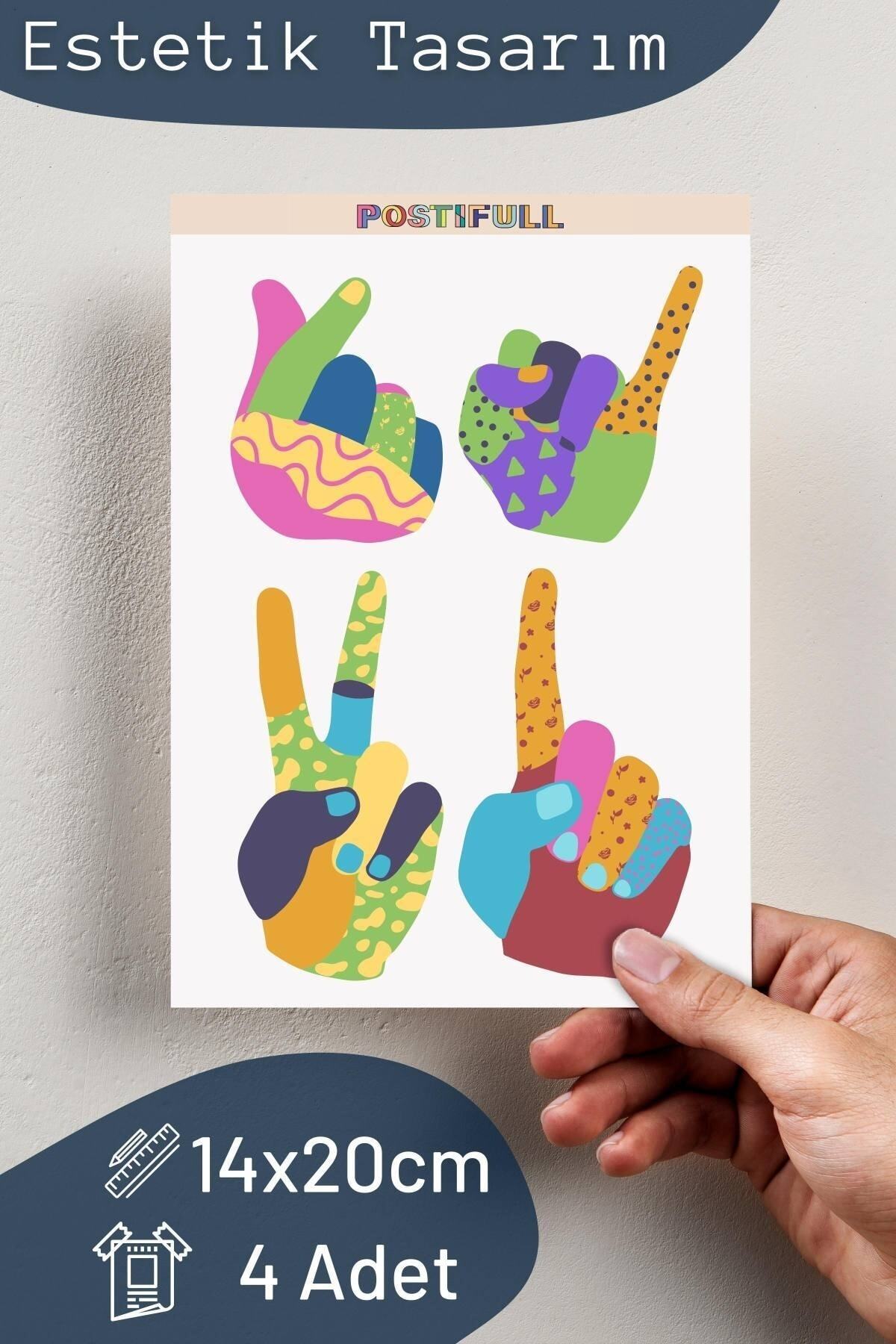 Indie Temalı Sticker Seti - 4 Adet Etiket Seti- Telefon, Tablet, Defter Laptop Uyumlu Etiket