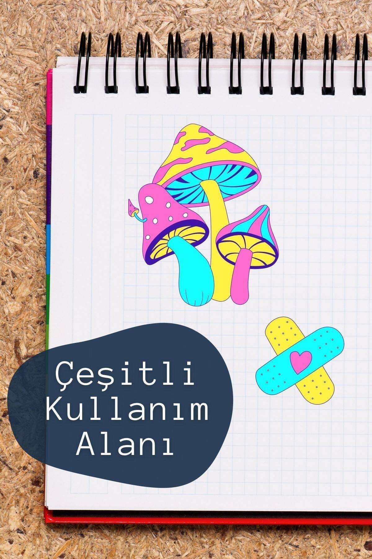 Indie Temalı Sticker Seti - 5 Adet Etiket Seti- Telefon, Tablet, Defter Laptop Uyumlu Etiket