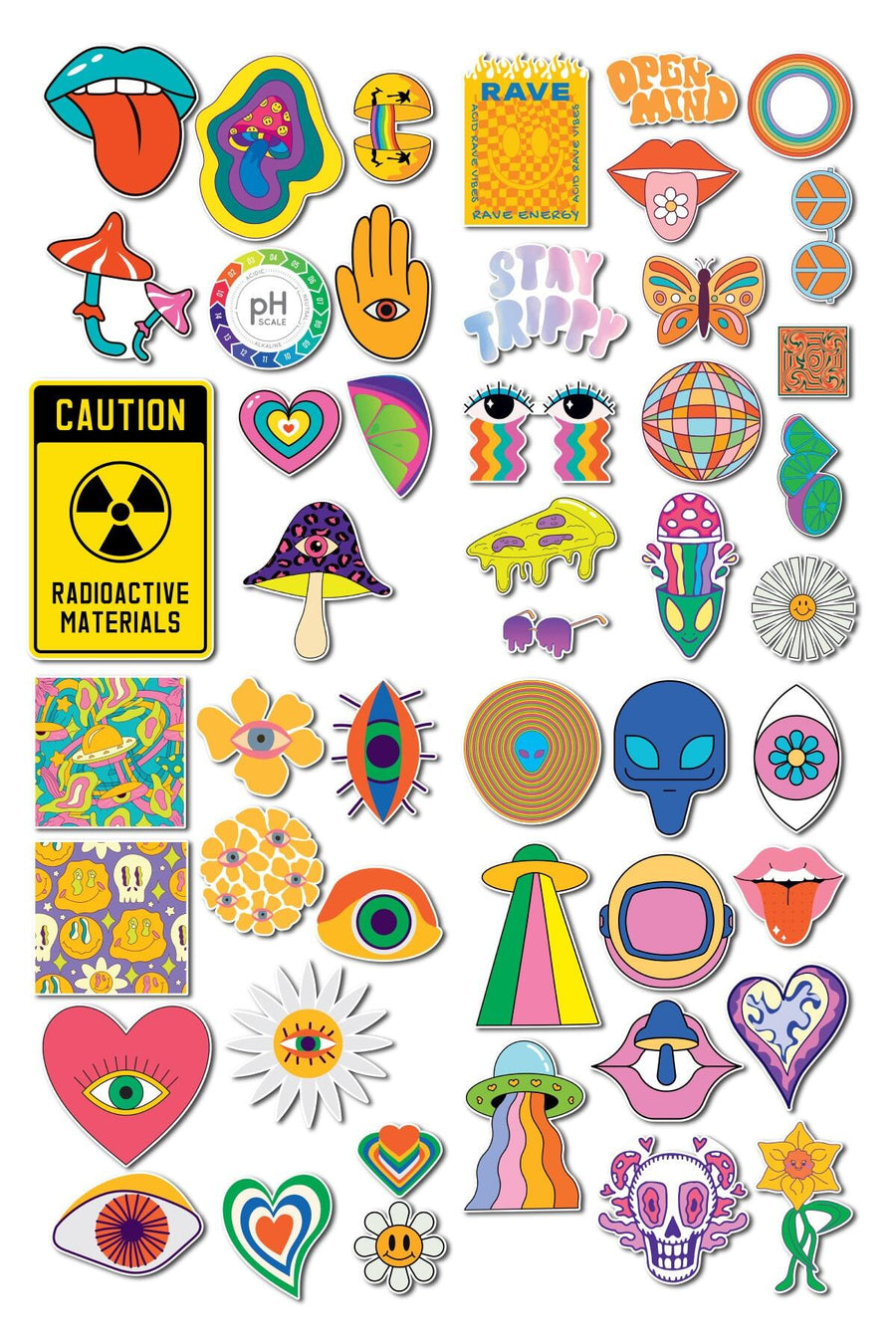 Indie Temalı Sticker Seti - 56 Adet Etiket Seti- Telefon, Tablet, Defter Laptop Uyumlu Etiket