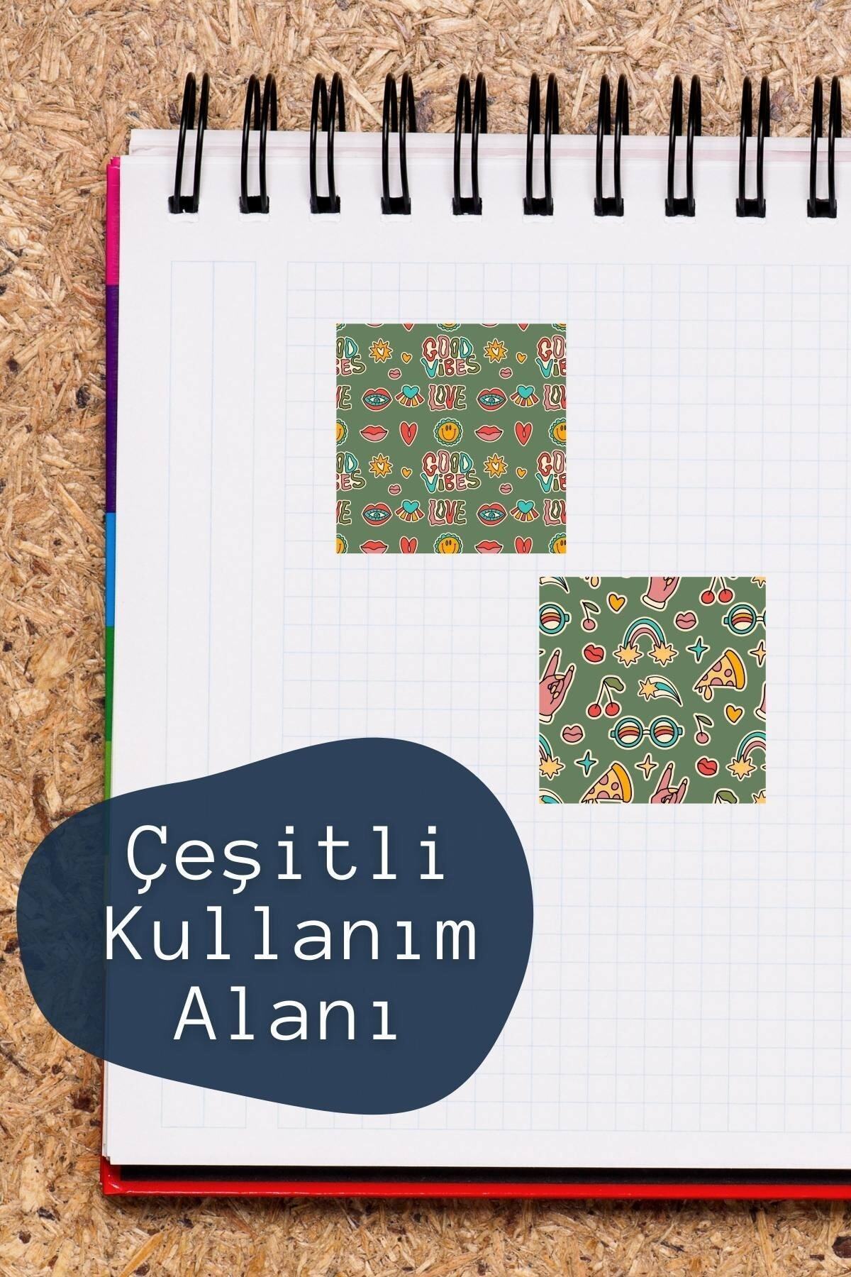 Indie Temalı Sticker Seti - 6 Adet Etiket Seti- Telefon, Tablet, Defter Laptop Uyumlu Etiket