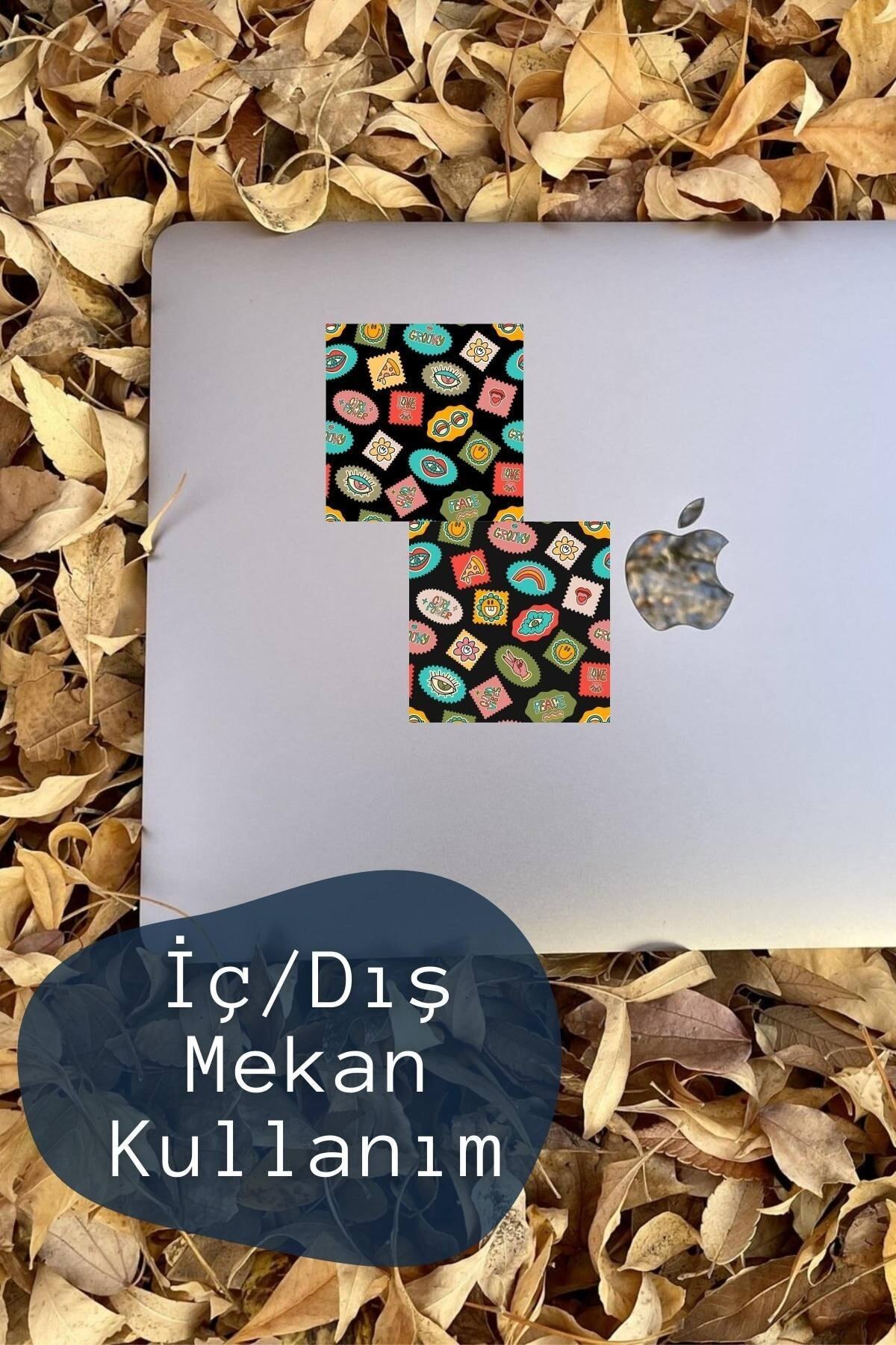 Indie Temalı Sticker Seti - 6 Adet Etiket Seti- Telefon, Tablet, Defter Laptop Uyumlu Etiket