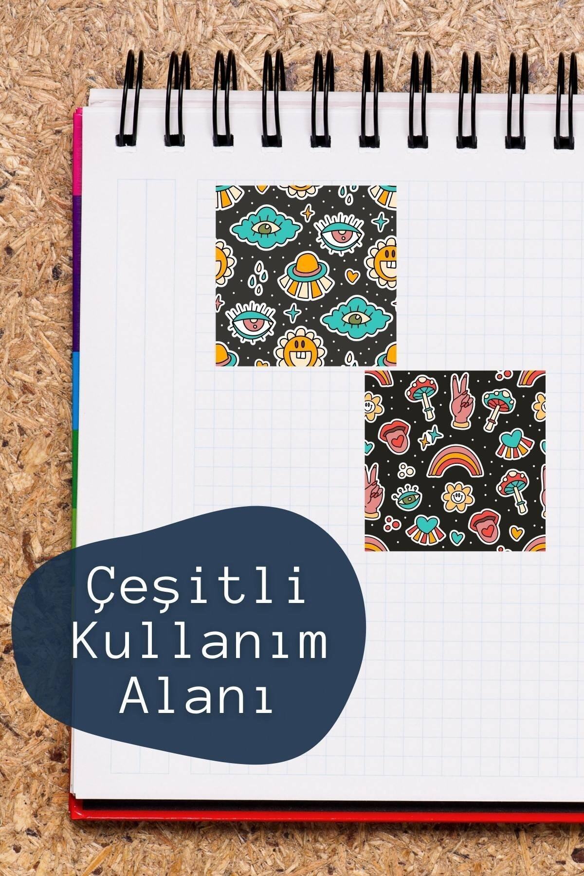 Indie Temalı Sticker Seti - 6 Adet Etiket Seti- Telefon, Tablet, Defter Laptop Uyumlu Etiket