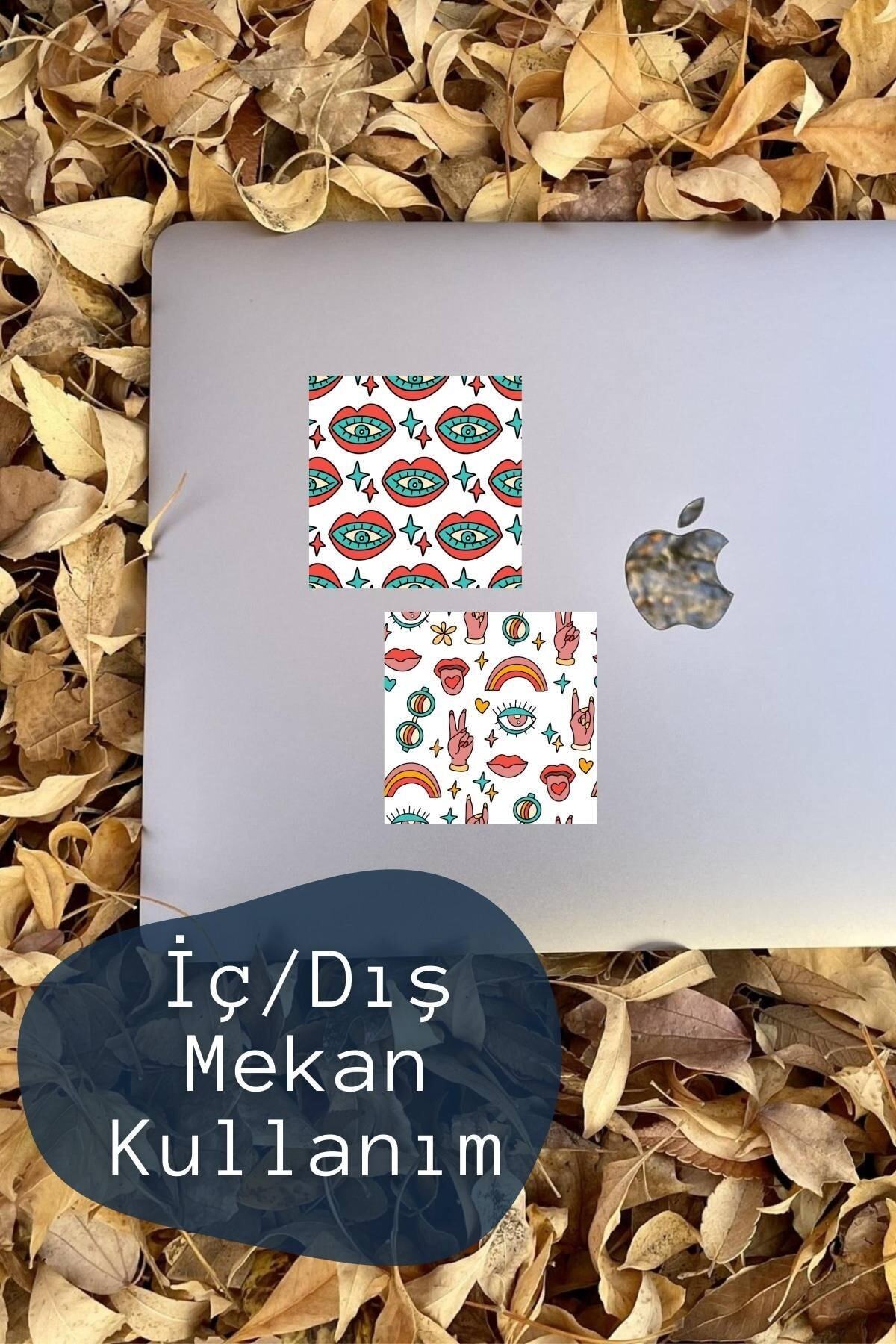 Indie Temalı Sticker Seti - 6 Adet Etiket Seti- Telefon, Tablet, Defter Laptop Uyumlu Etiket
