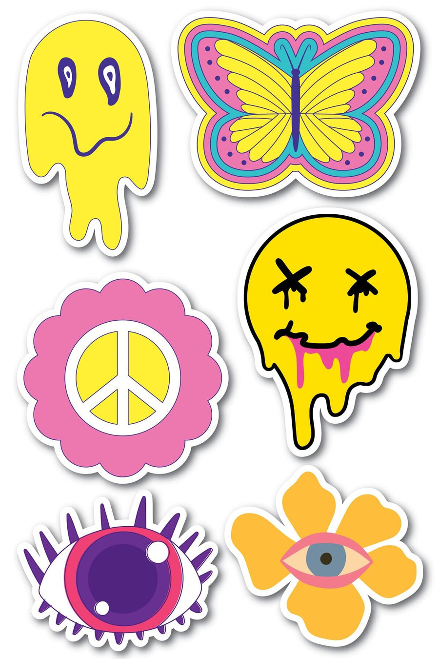 Indie Temalı Sticker Seti - 6 Adet Etiket Seti- Telefon, Tablet, Defter Laptop Uyumlu Etiket
