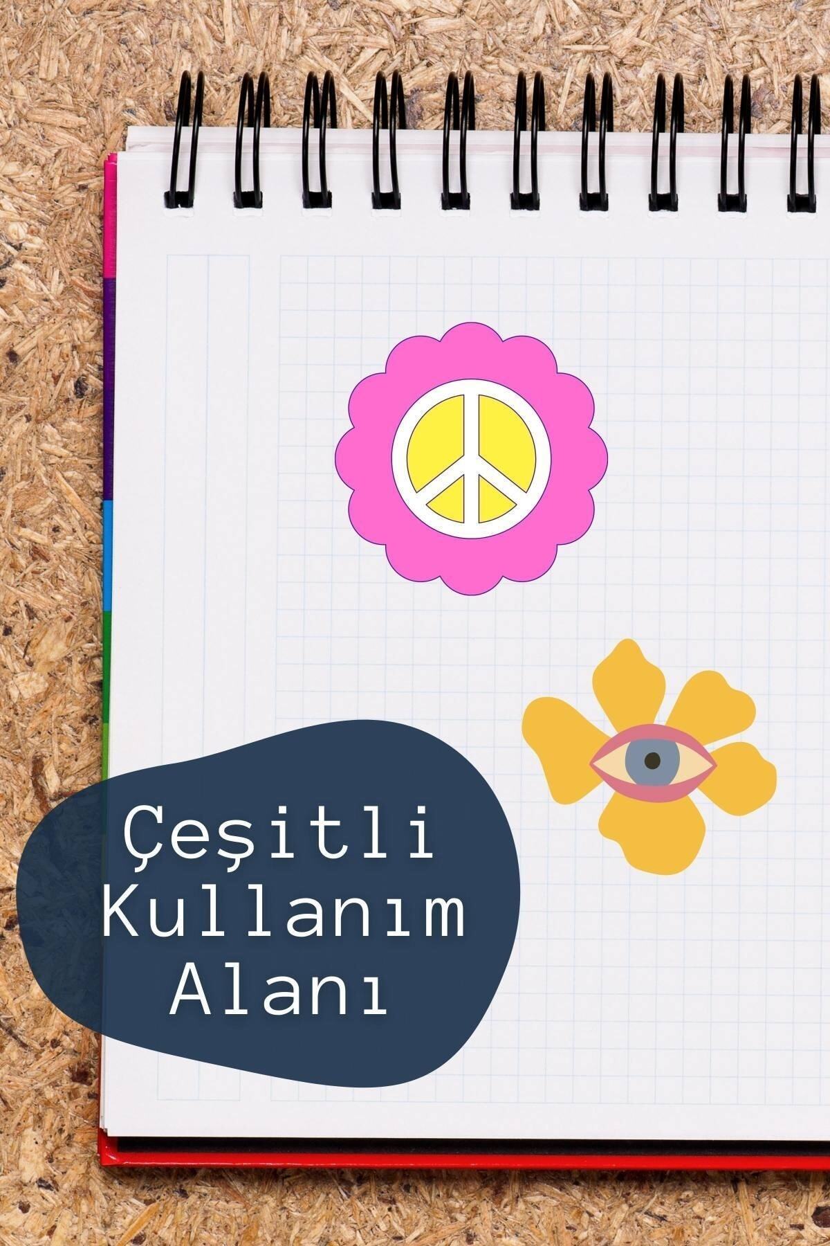 Indie Temalı Sticker Seti - 6 Adet Etiket Seti- Telefon, Tablet, Defter Laptop Uyumlu Etiket