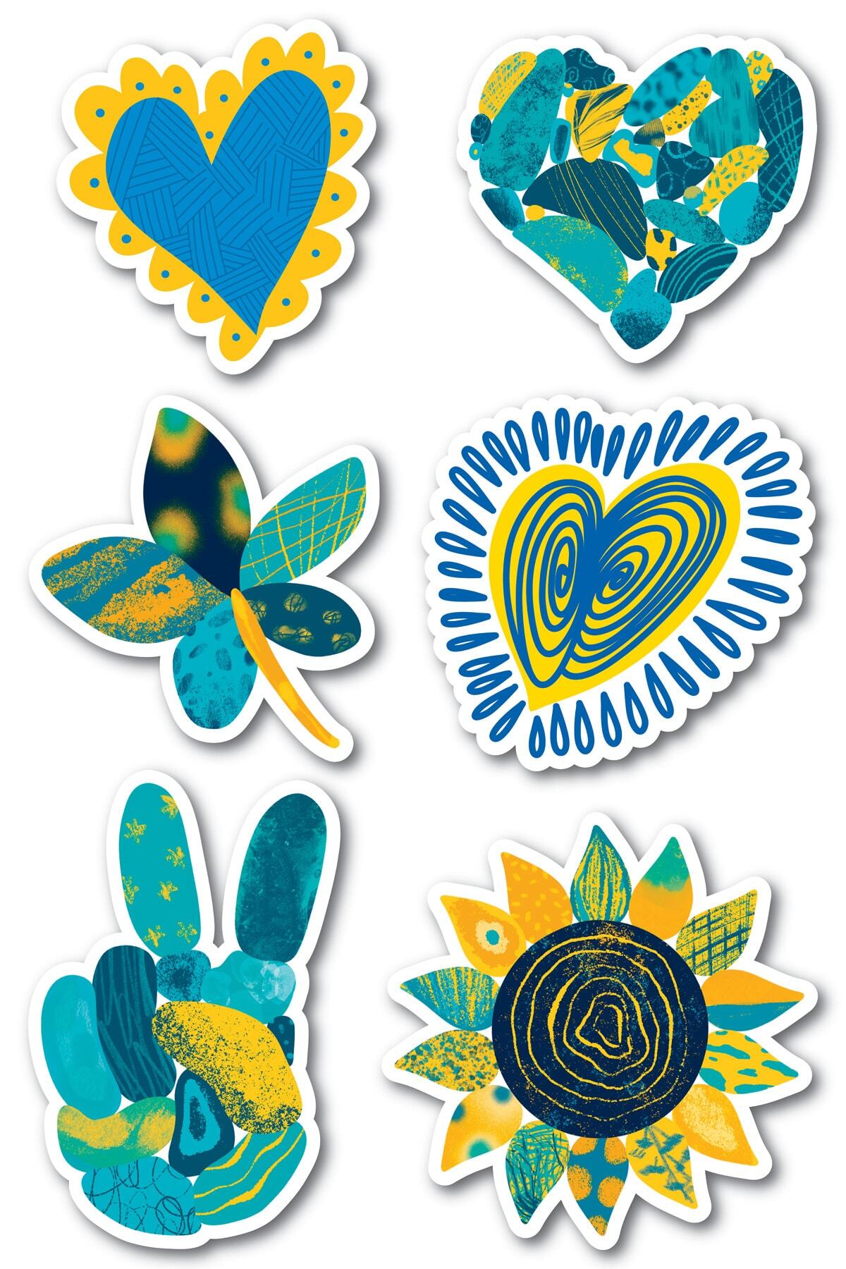 Indie Temalı Sticker Seti - 6 Adet Etiket Seti- Telefon, Tablet, Defter Laptop Uyumlu Etiket