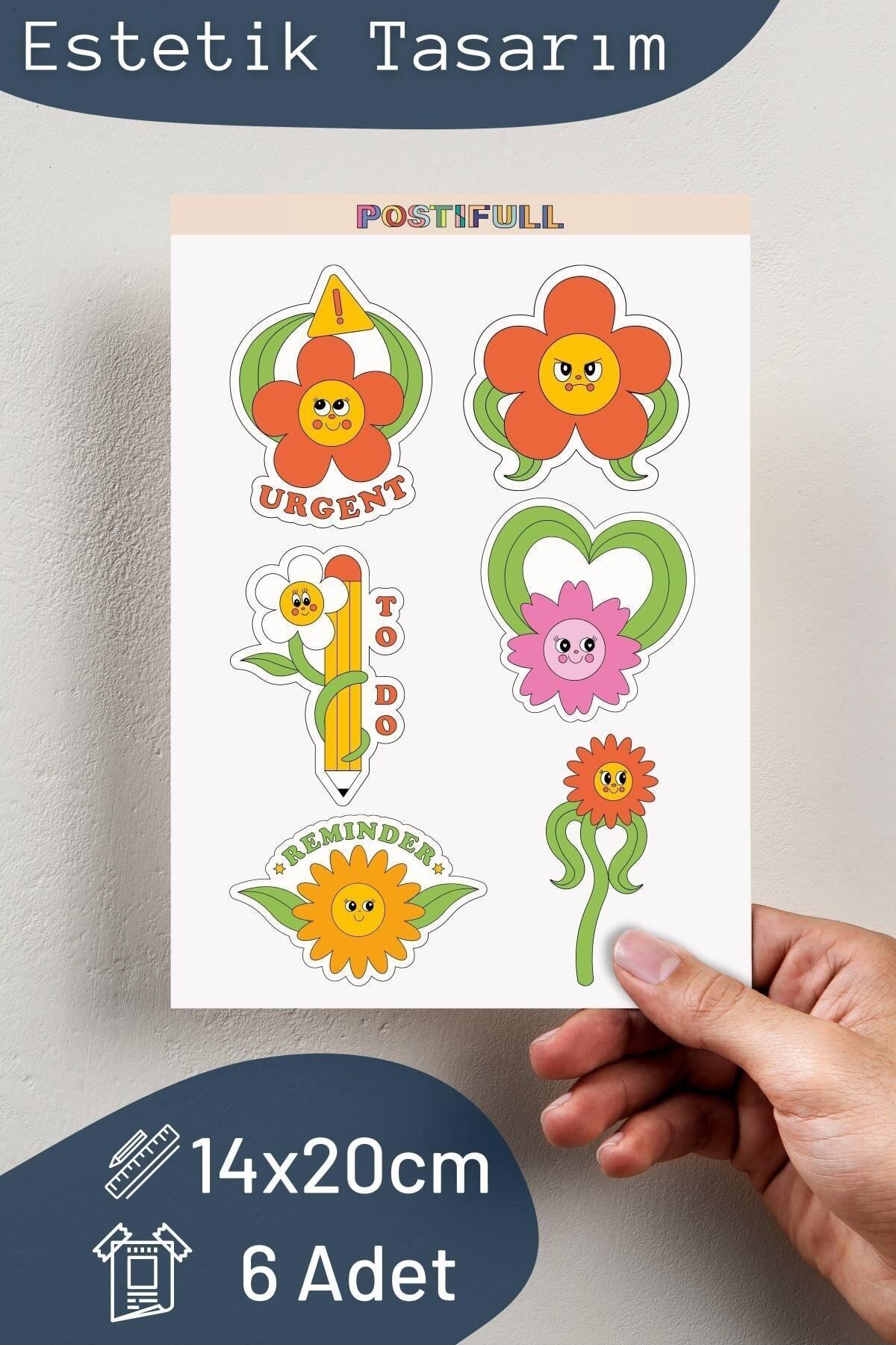 Indie Temalı Sticker Seti - 6 Adet Etiket Seti- Telefon, Tablet, Defter Laptop Uyumlu Etiket