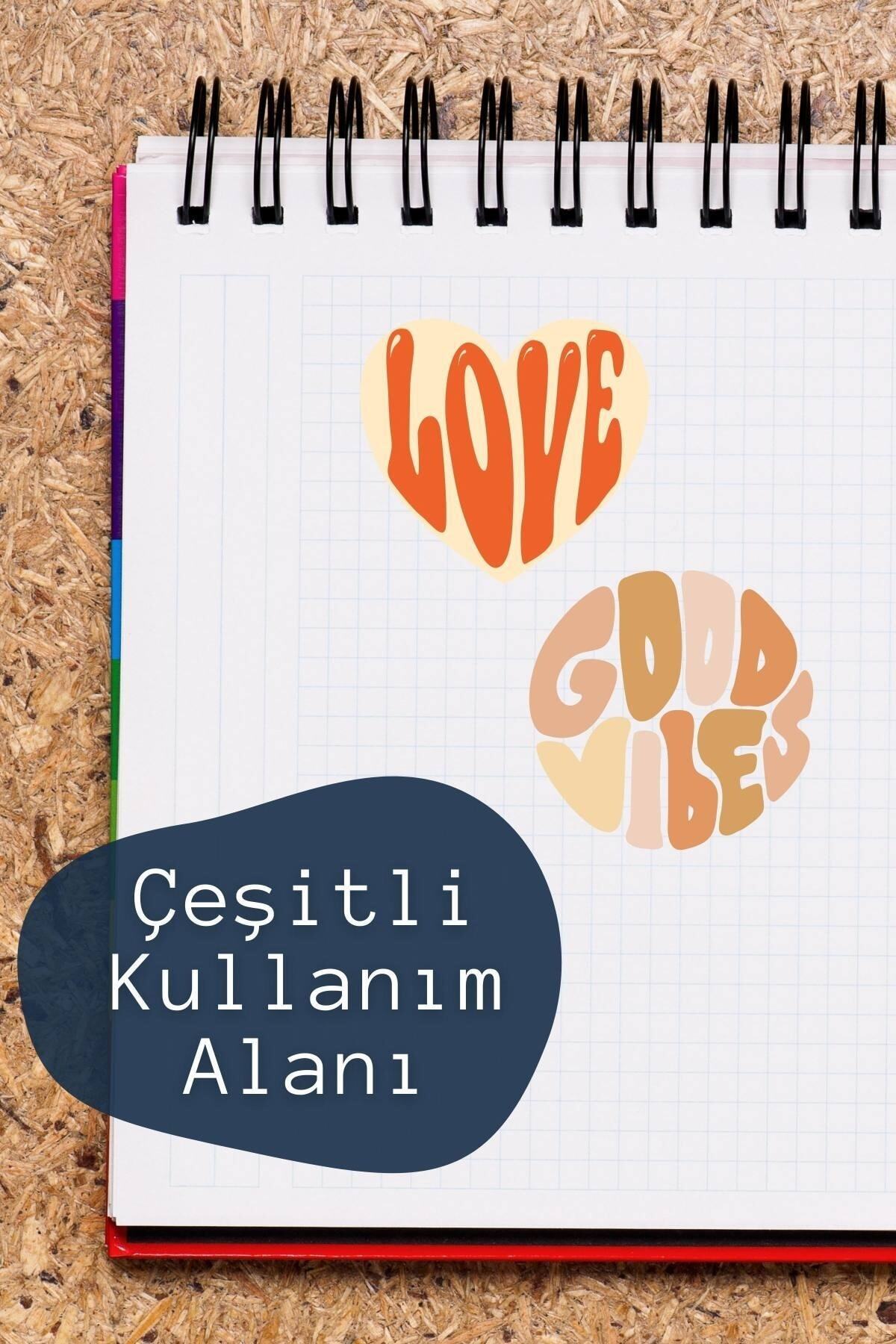 Indie Temalı Sticker Seti - 7 Adet Etiket Seti- Telefon, Tablet, Defter Laptop Uyumlu Etiket