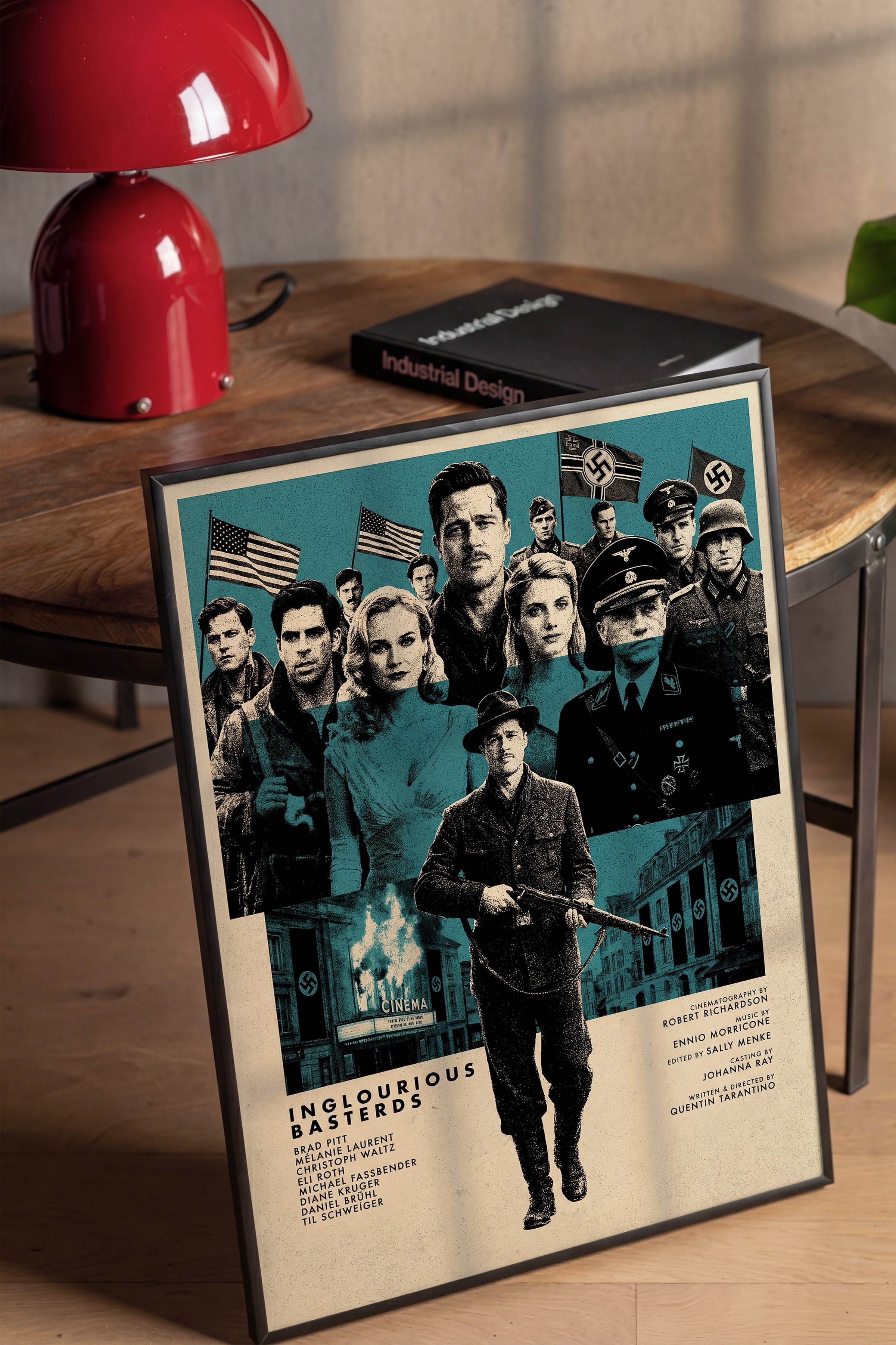 Inglourious Basterds Siyah Çerçeveli Poster, Sinema ve Dizi Tablo, Film Dizi Afişleri NO:112832