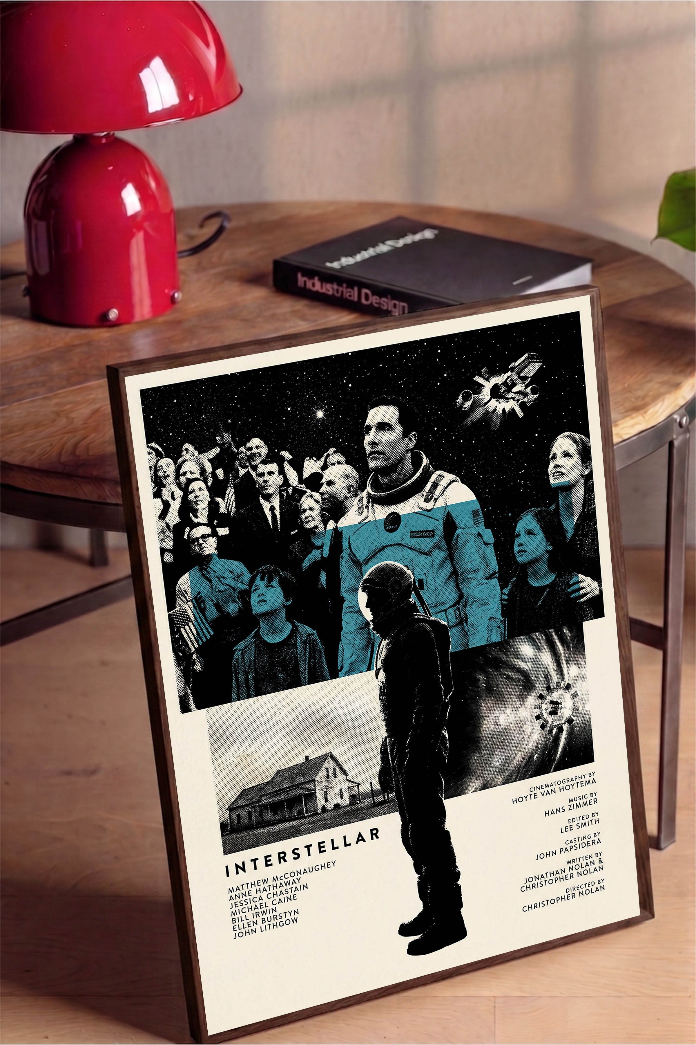 Interstellar Kahverengi Çerçeveli Poster, Sinema ve Dizi Tablo, Film Dizi Afişleri NO:112806