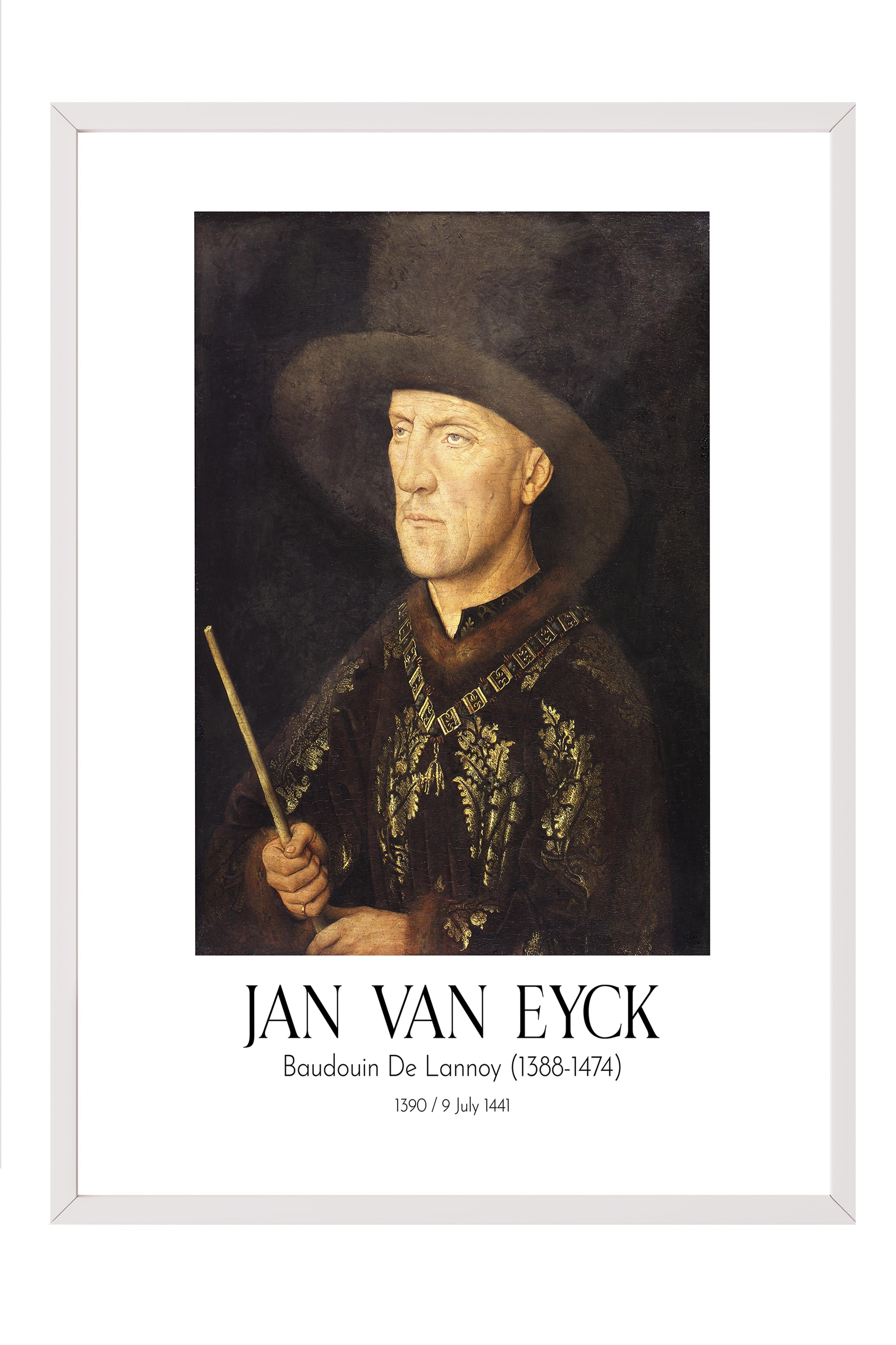 Jan Van Eyck - Baudouin De Lannoy (1388-1474), Beyaz Çerçeveli Tablo, Sanat Serisi NO:112130