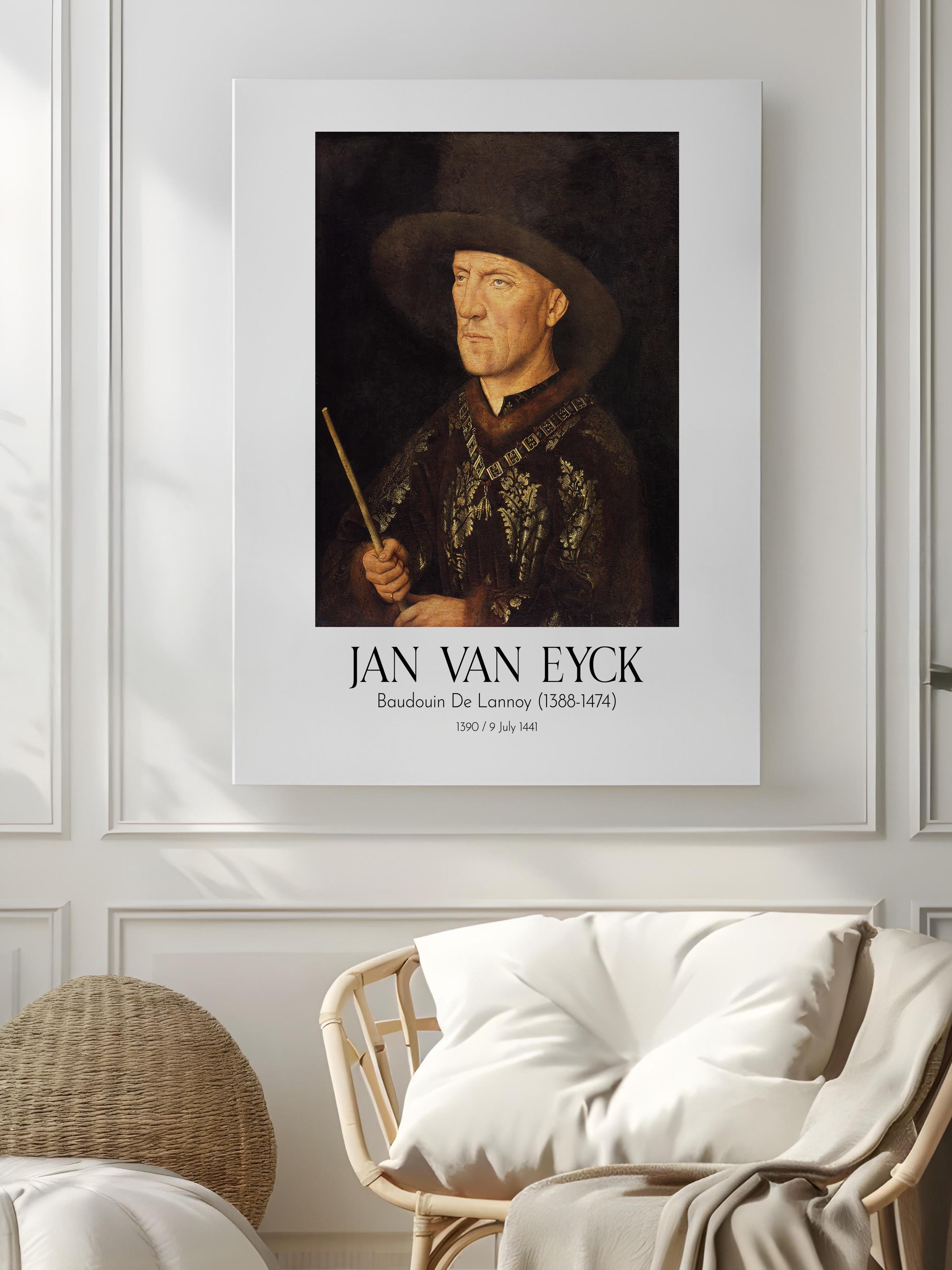 Jan Van Eyck - Baudouin De Lannoy (1388-1474), Kanvas Tablo, Sanat Serisi NO:112130
