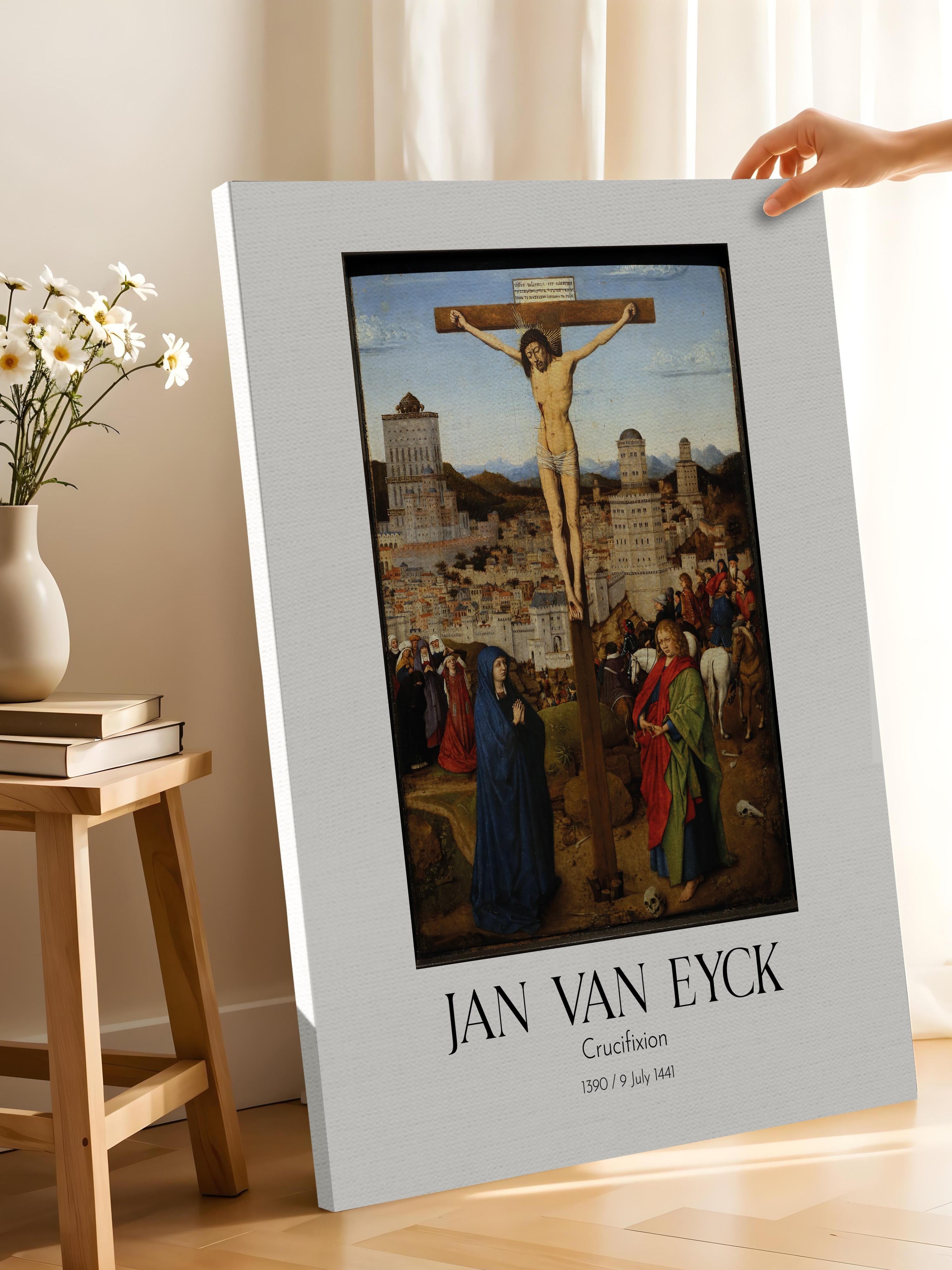 Jan Van Eyck - Crucifixion, Kanvas Tablo, Sanat Serisi NO:112131