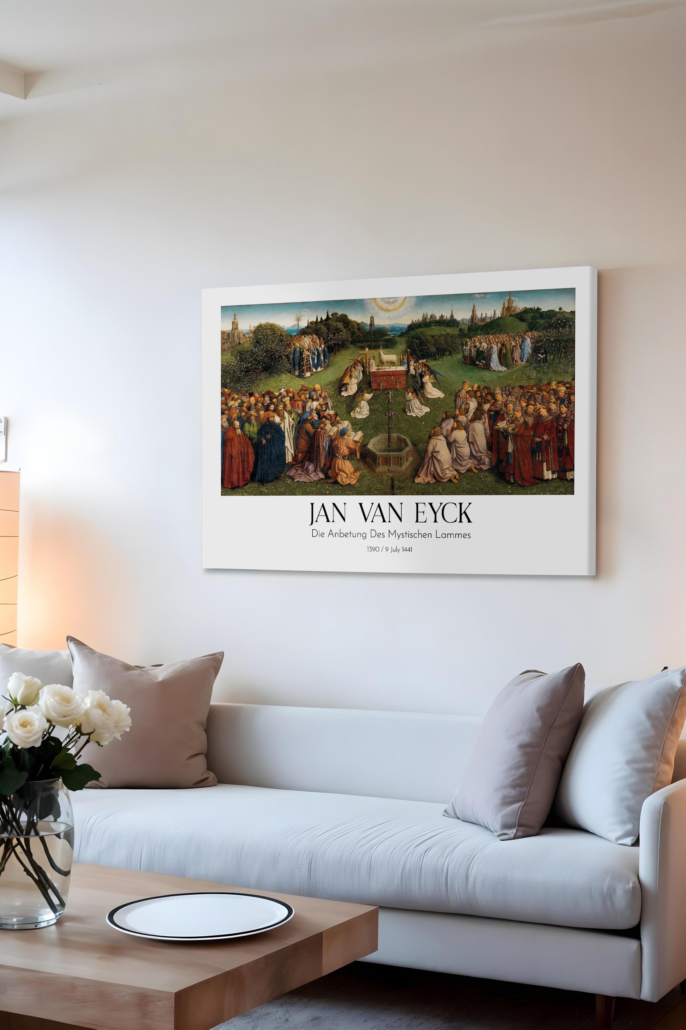 Jan Van Eyck - Die Anbetung Des Mystischen Lammes, Kanvas Tablo, Sanat Serisi NO:112164
