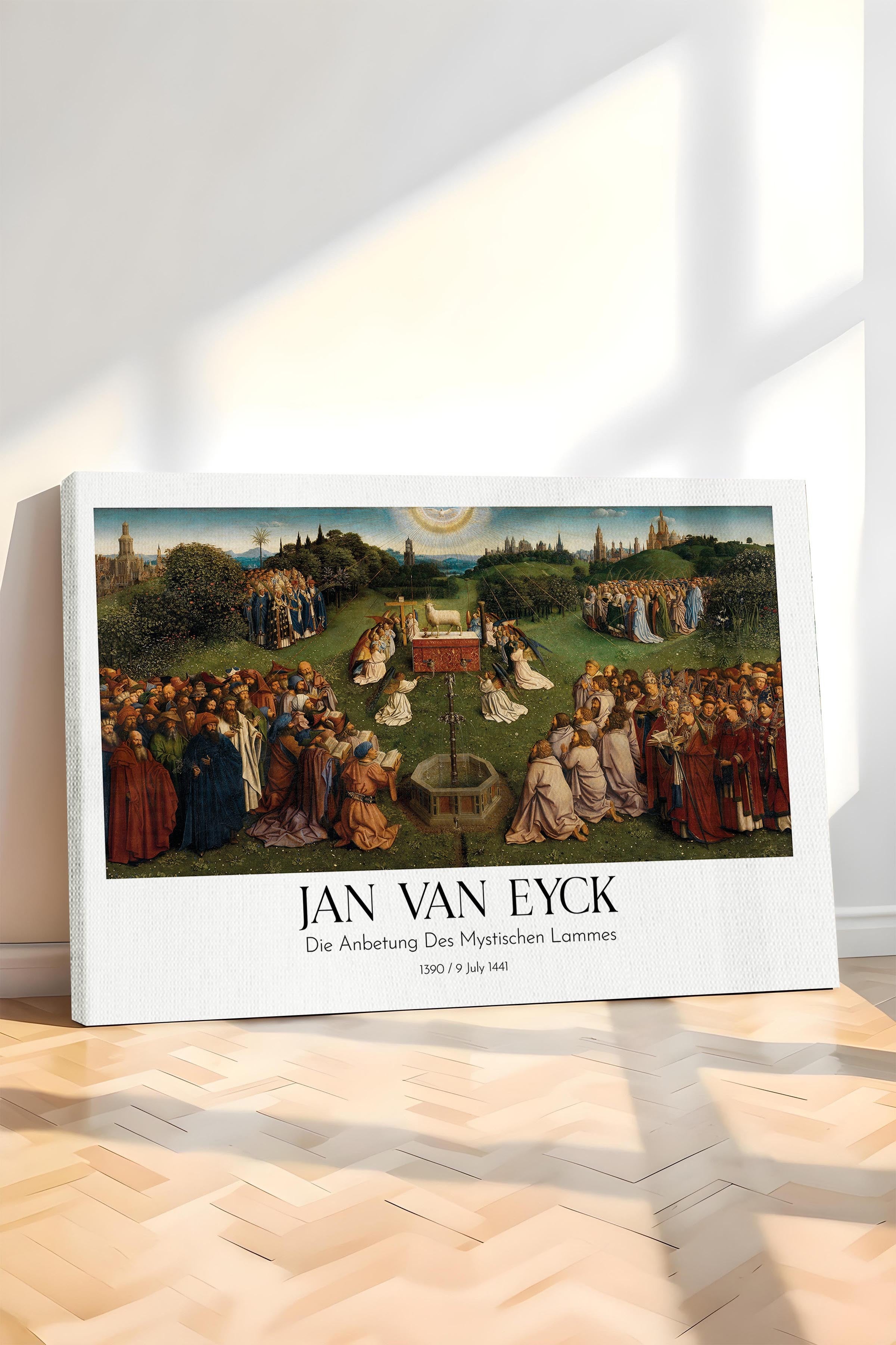 Jan Van Eyck - Die Anbetung Des Mystischen Lammes, Kanvas Tablo, Sanat Serisi NO:112164