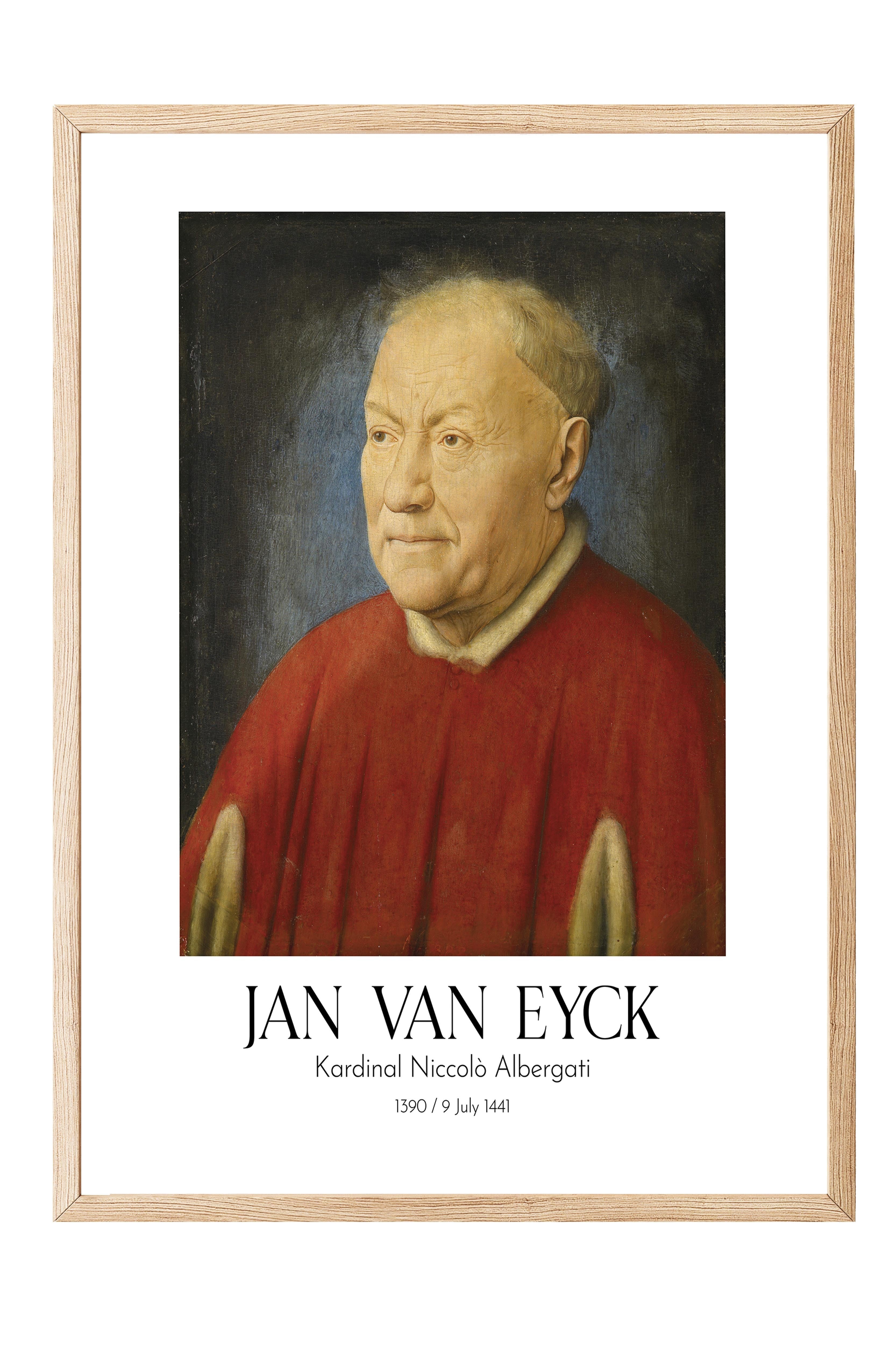 Jan Van Eyck - Kardinal Niccolò Albergati, Ahşap Çerçeveli Tablo, Sanat Serisi NO:112135