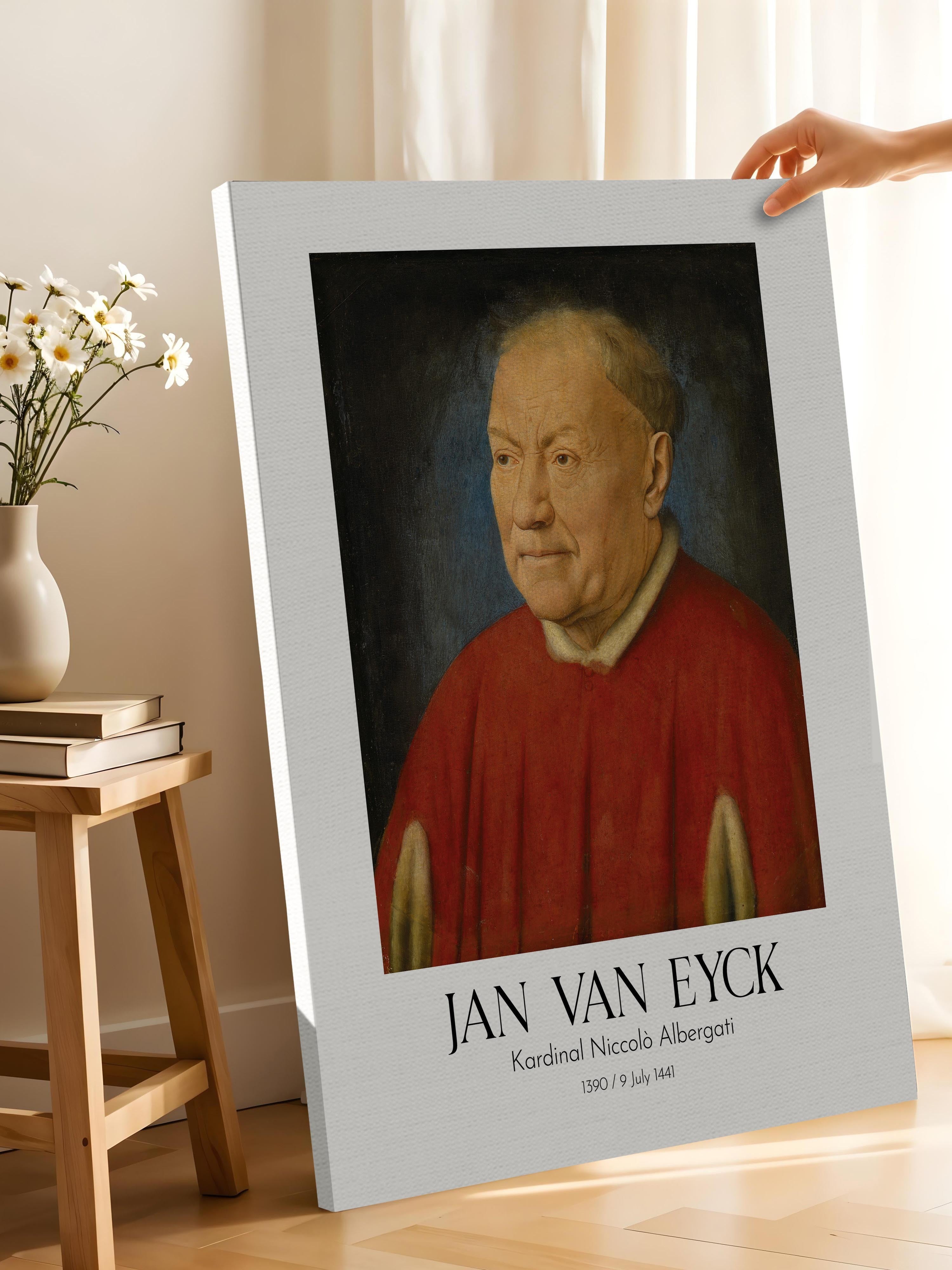 Jan Van Eyck - Kardinal Niccolò Albergati, Kanvas Tablo, Sanat Serisi NO:112135