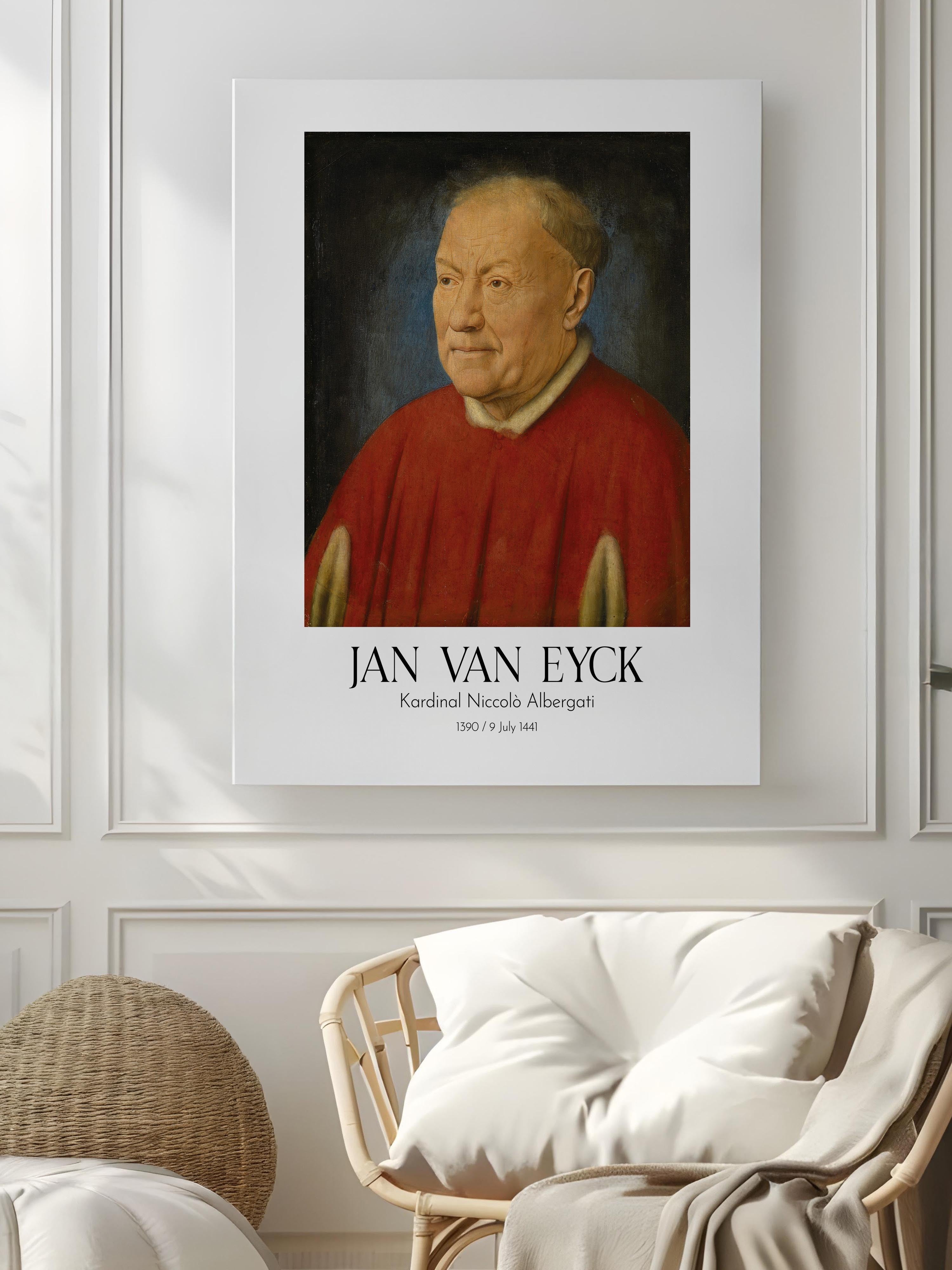 Jan Van Eyck - Kardinal Niccolò Albergati, Kanvas Tablo, Sanat Serisi NO:112135