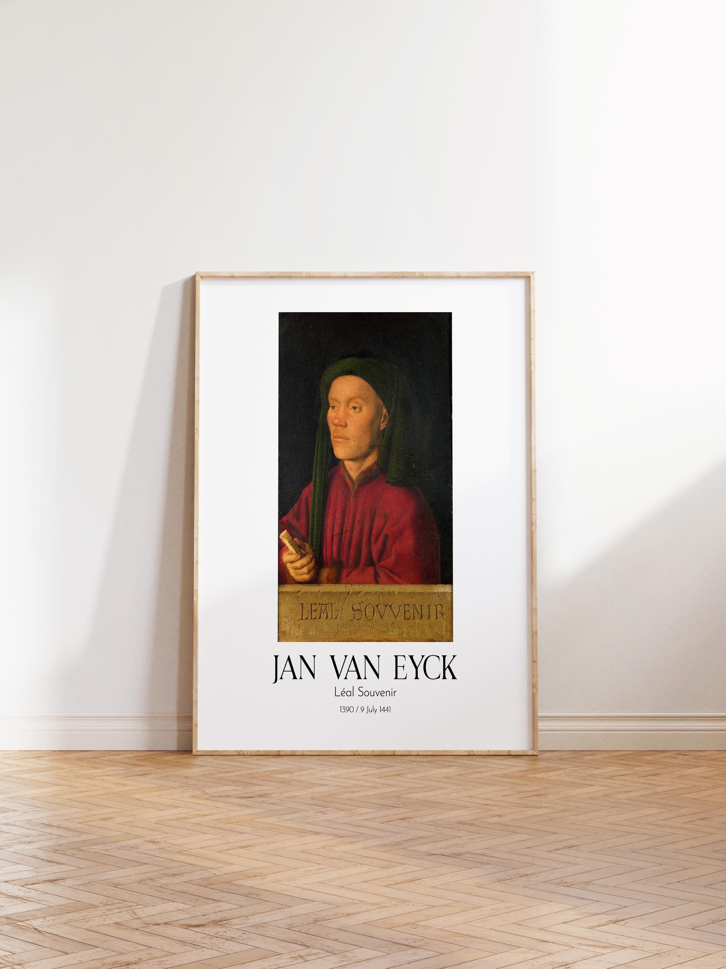 Jan Van Eyck - Léal Souvenir, Ahşap Çerçeveli Tablo, Sanat Serisi NO:112136