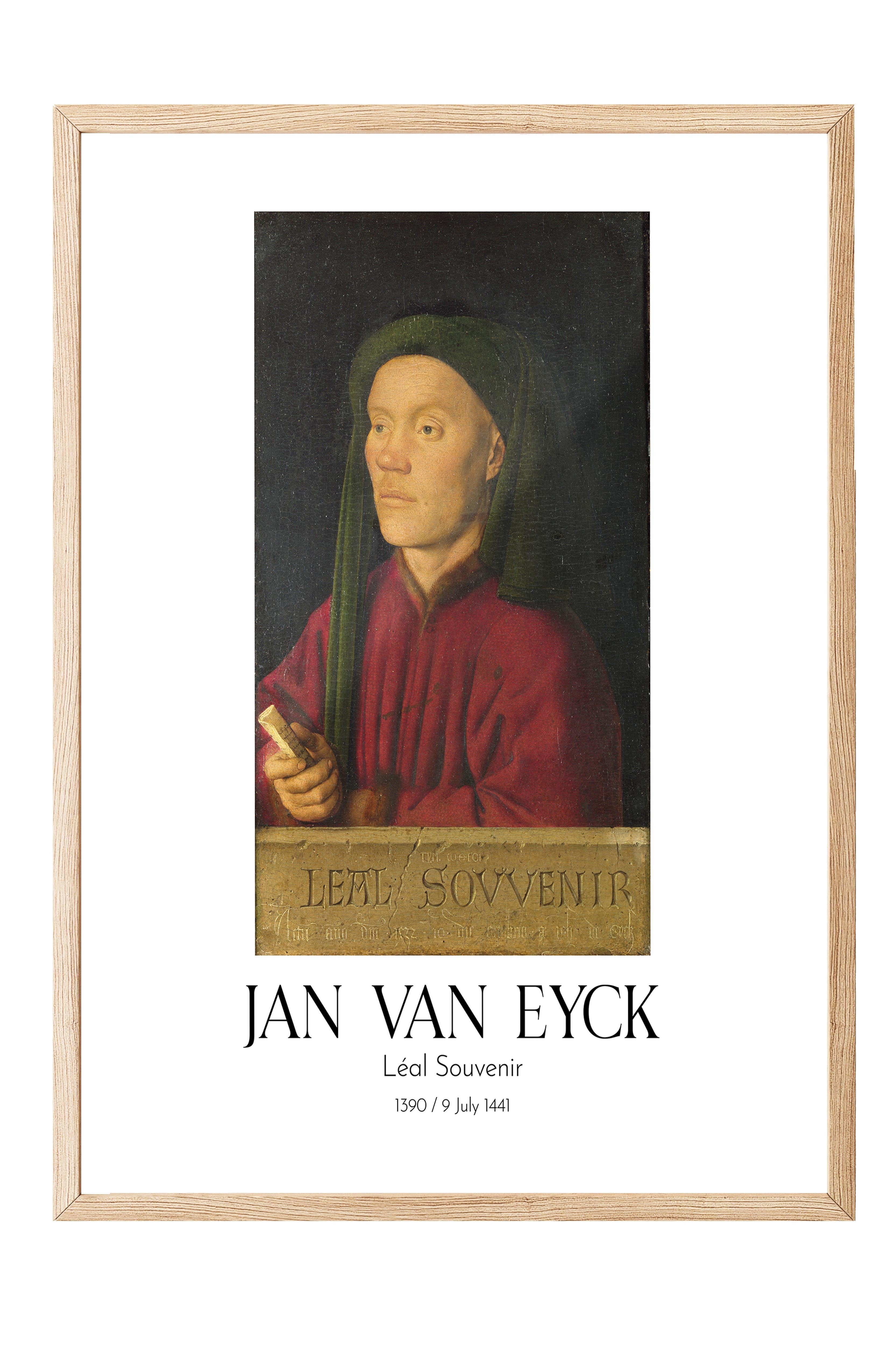 Jan Van Eyck - Léal Souvenir, Ahşap Çerçeveli Tablo, Sanat Serisi NO:112136