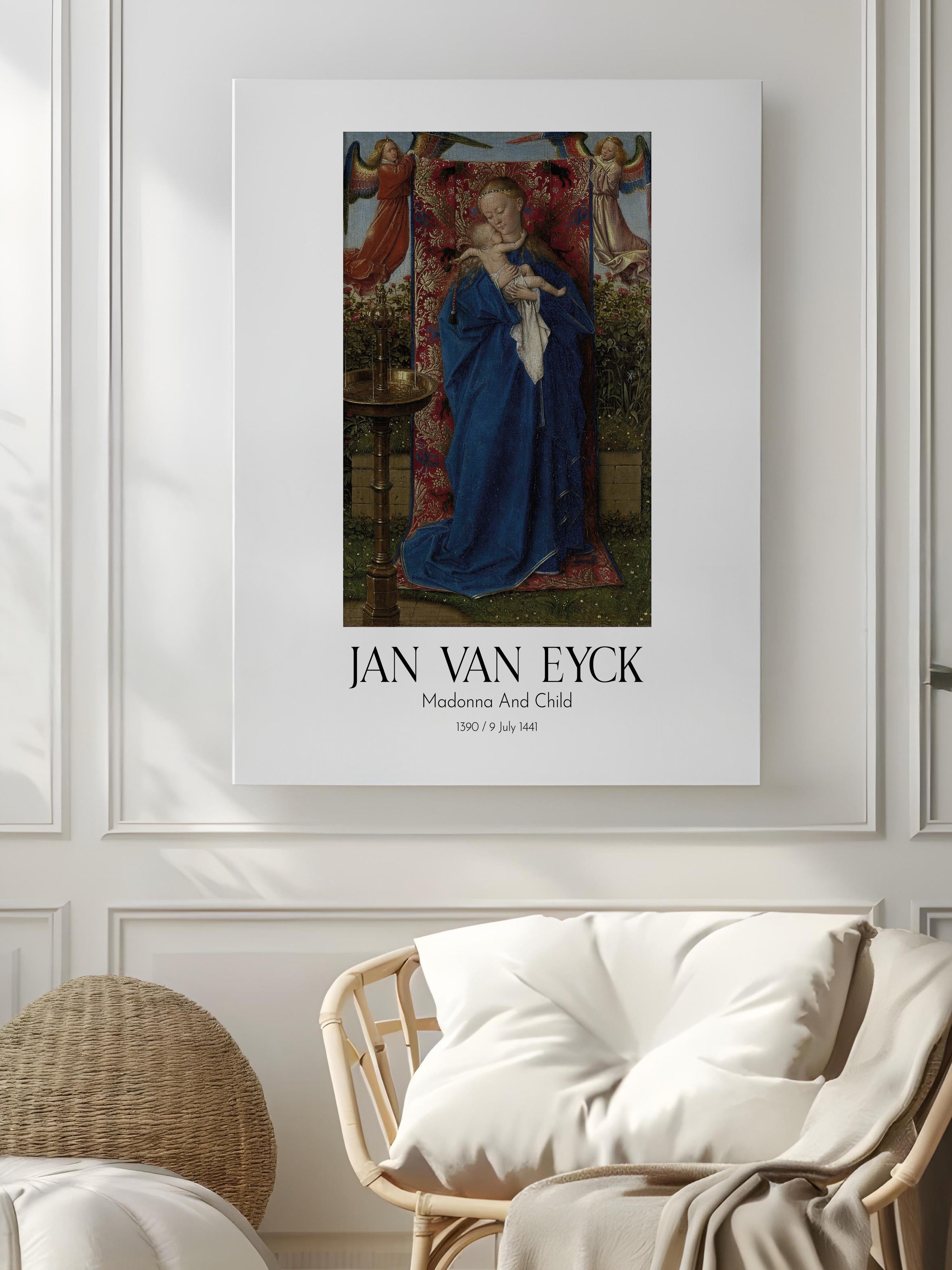 Jan Van Eyck - Madonna And Child, Kanvas Tablo, Sanat Serisi NO:112138